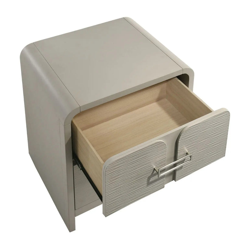 Aria - 2 Drawer Nightstand - Beige by HouseOfZazla