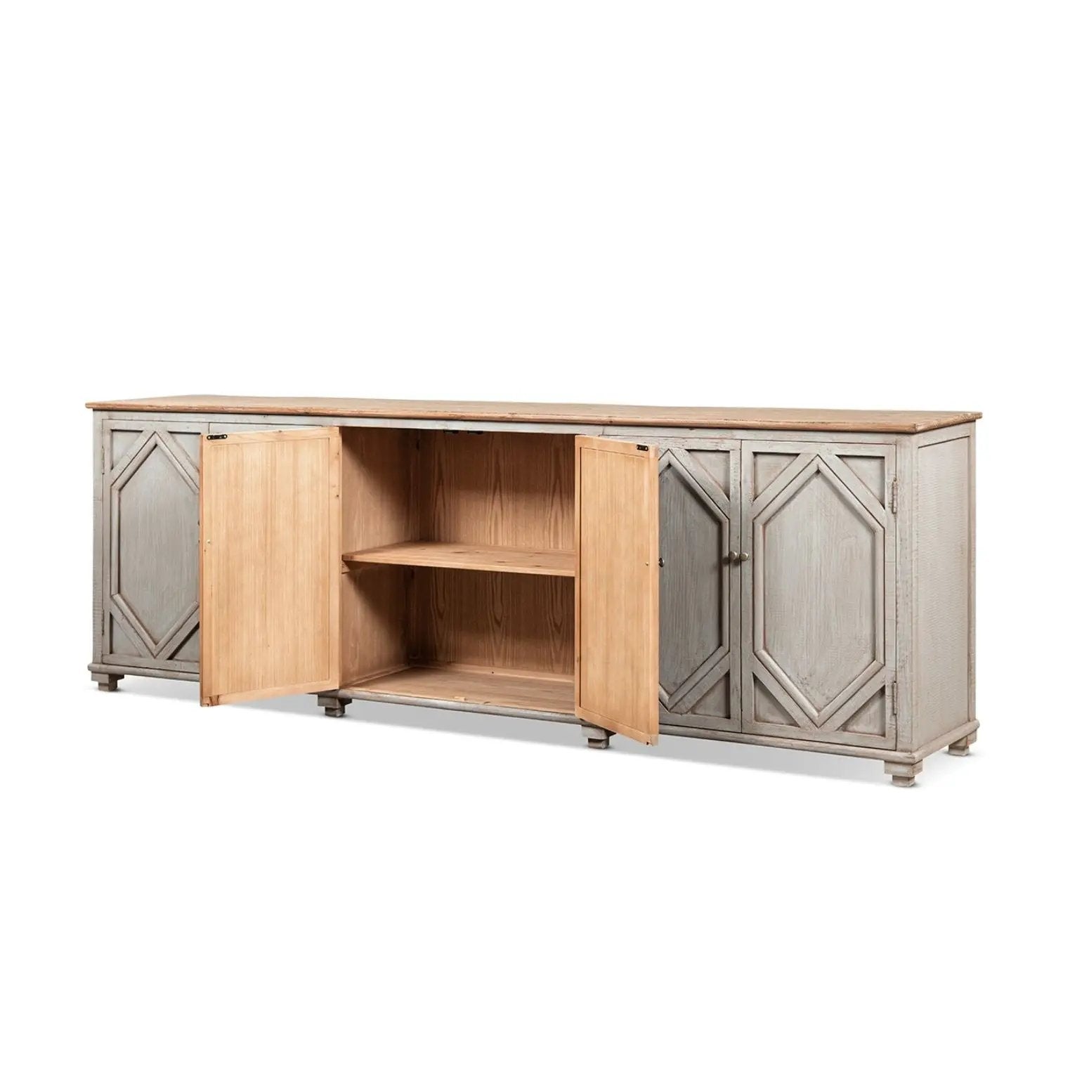 Colette - 6 Door Cabinet Sideboard - Brown by HouseOfZazla