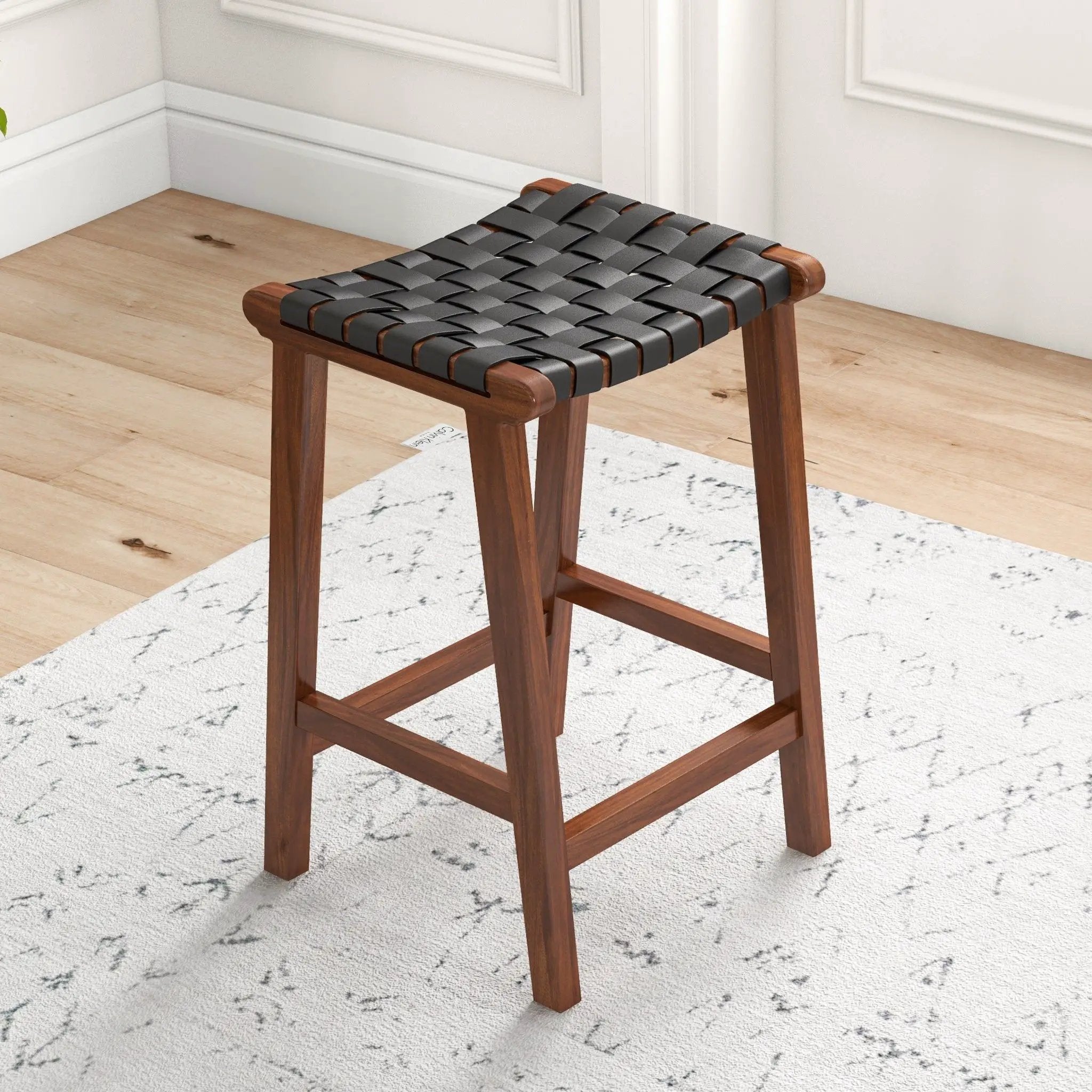 James - Mid-Century Modern Genuine Counter Stool by HouseOfZazla
