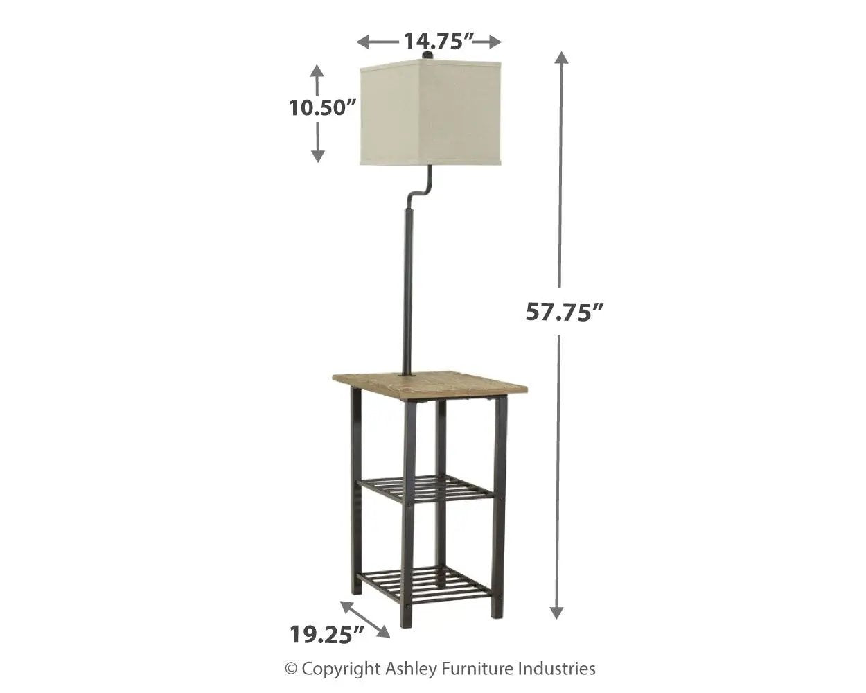 Shianne - Metal Tray Lamp - Black by Unique Piece Furniture