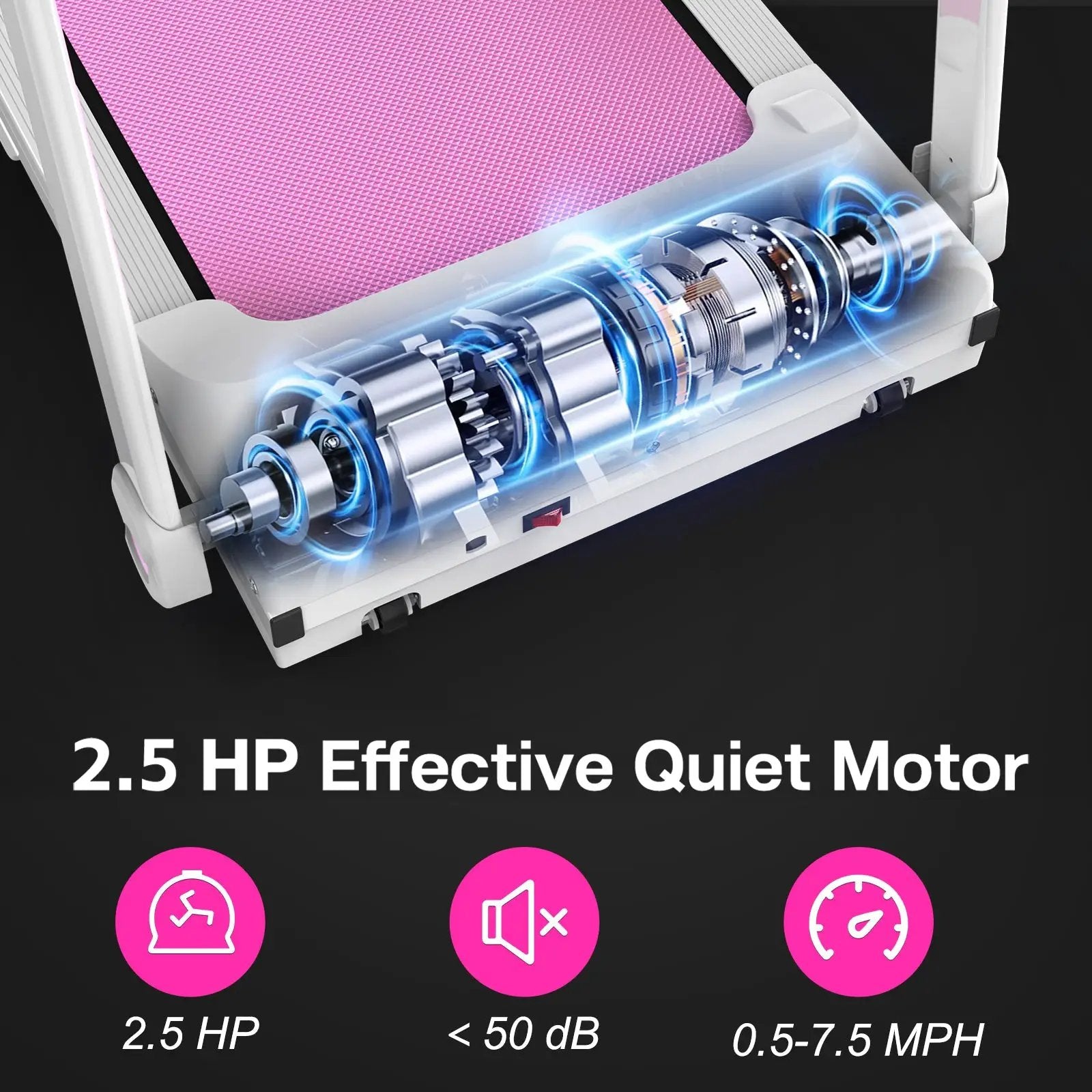 Foldable Treadmill - 2.5HP Electric Folding Running Machine by HouseOfZazla