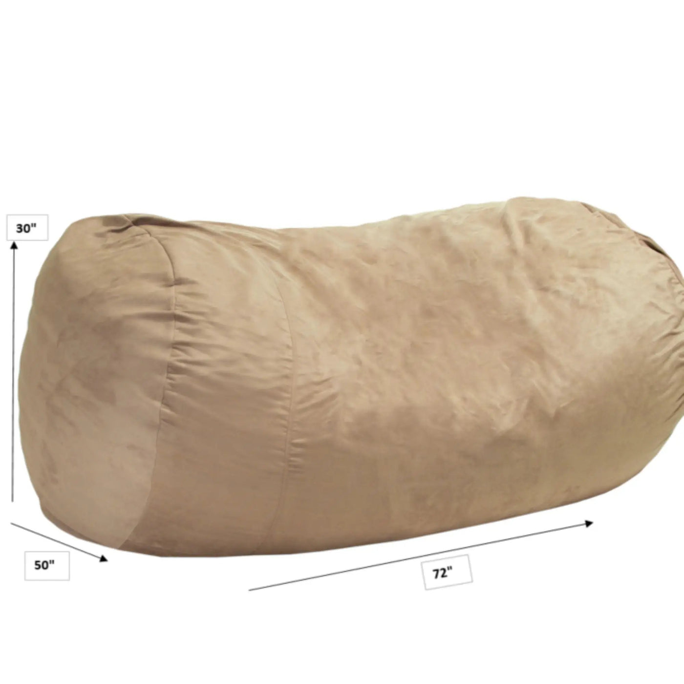 Jasper - Traditional Cylindrical Suede Bean Bag by HouseOfZazla