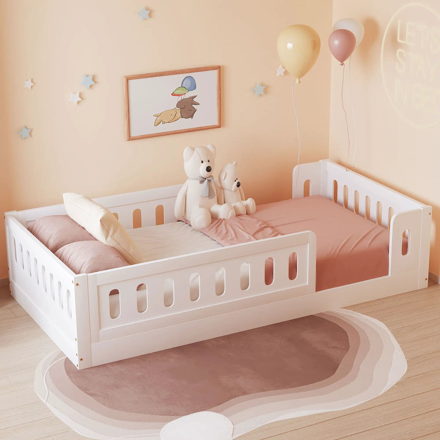 Platform Bed With Guardrail by HouseOfZazla