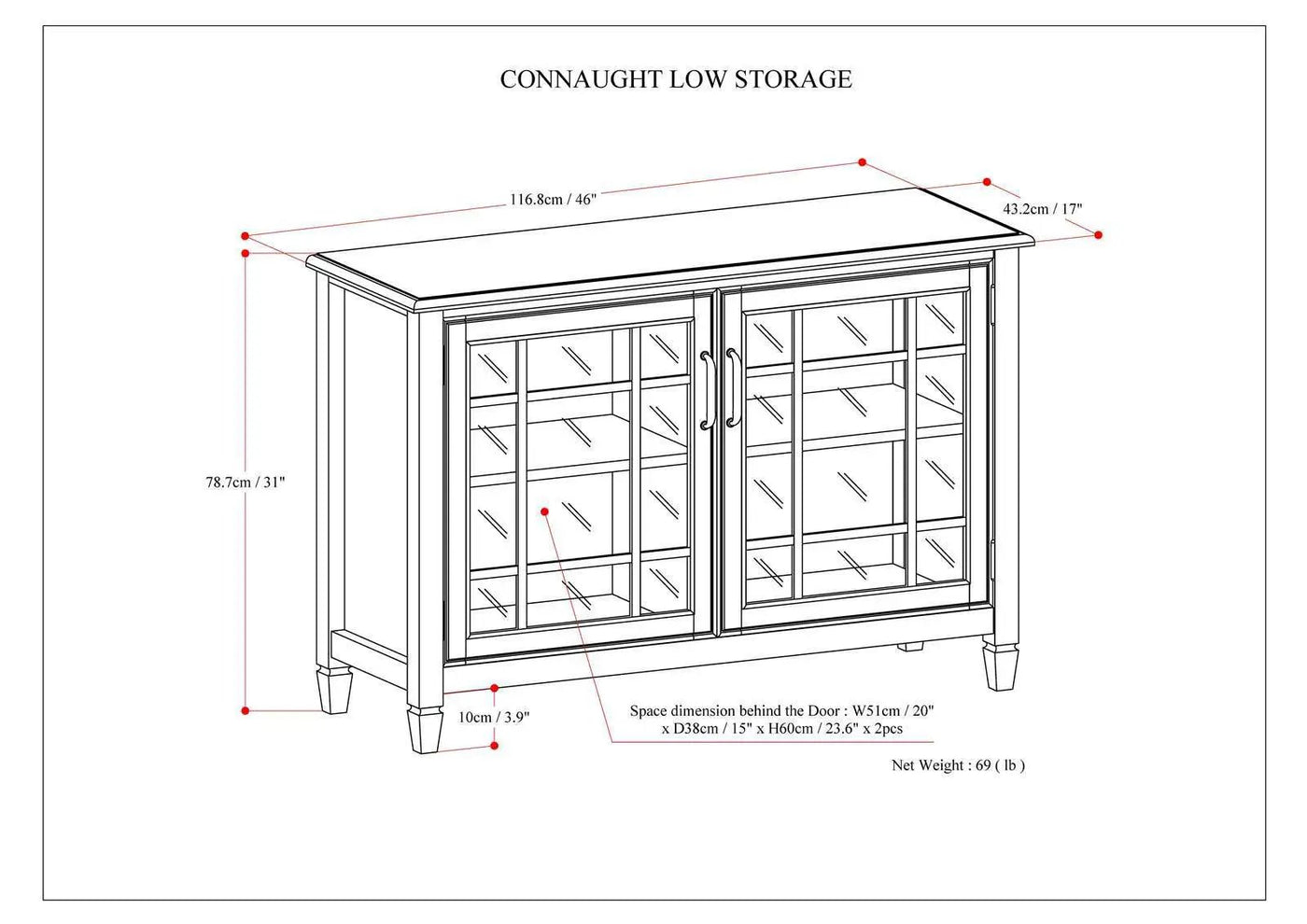 Connaught - Handcrafted Low Storage Cabinet by Unique Piece Furniture