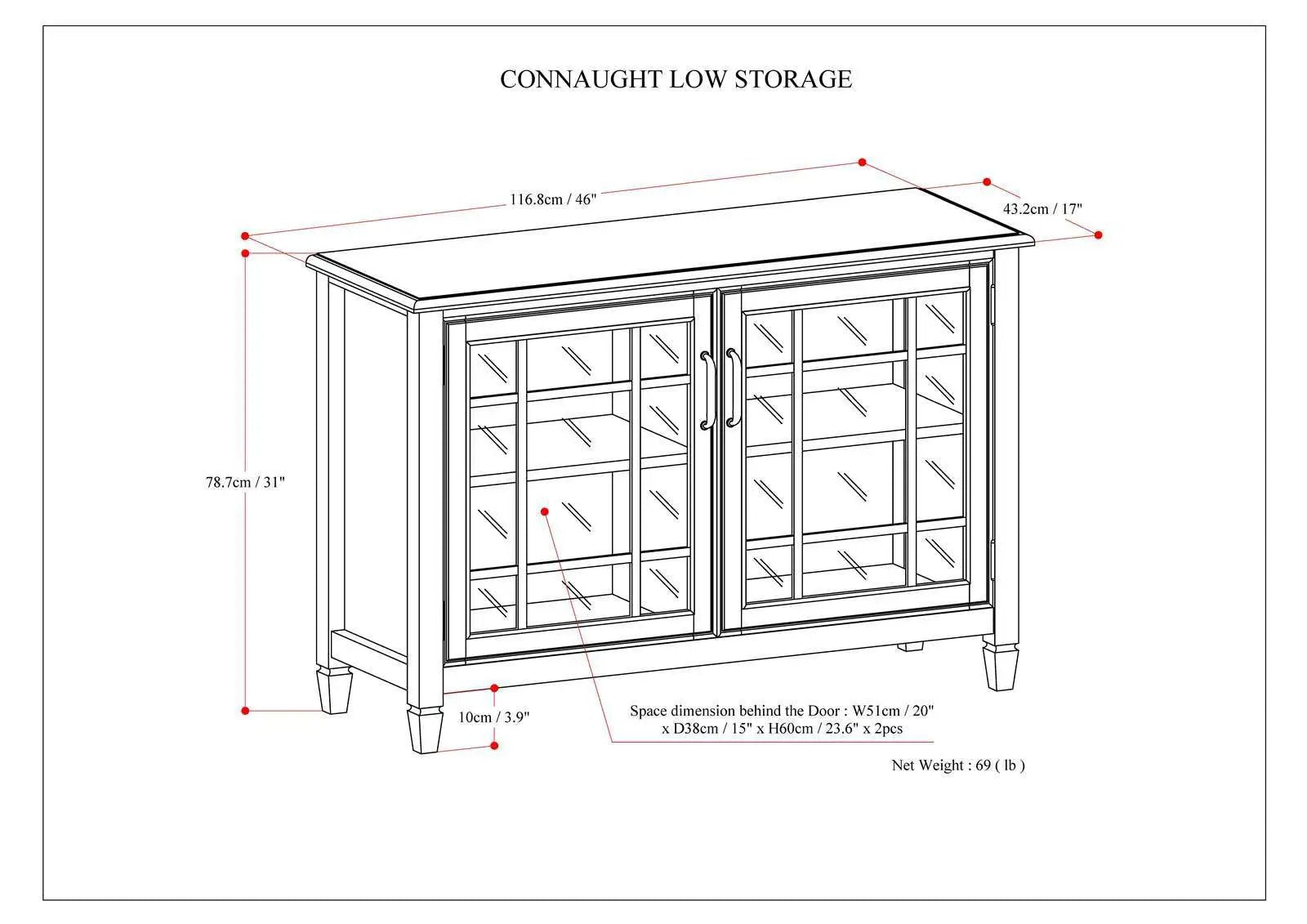 Connaught - Handcrafted Low Storage Cabinet by Unique Piece Furniture