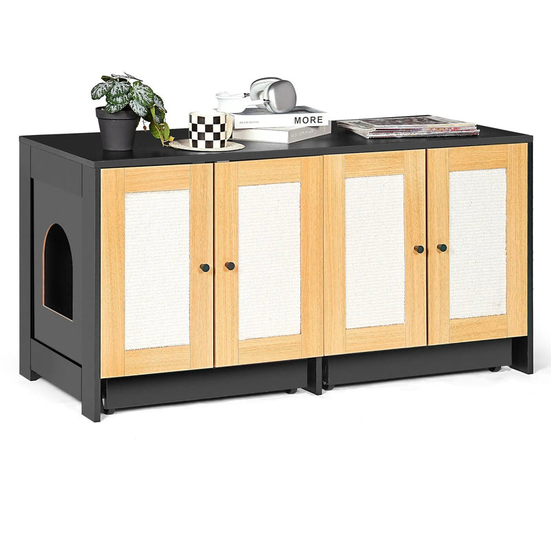 Double Litter Box Enclosure for Cats by HouseOfZazla