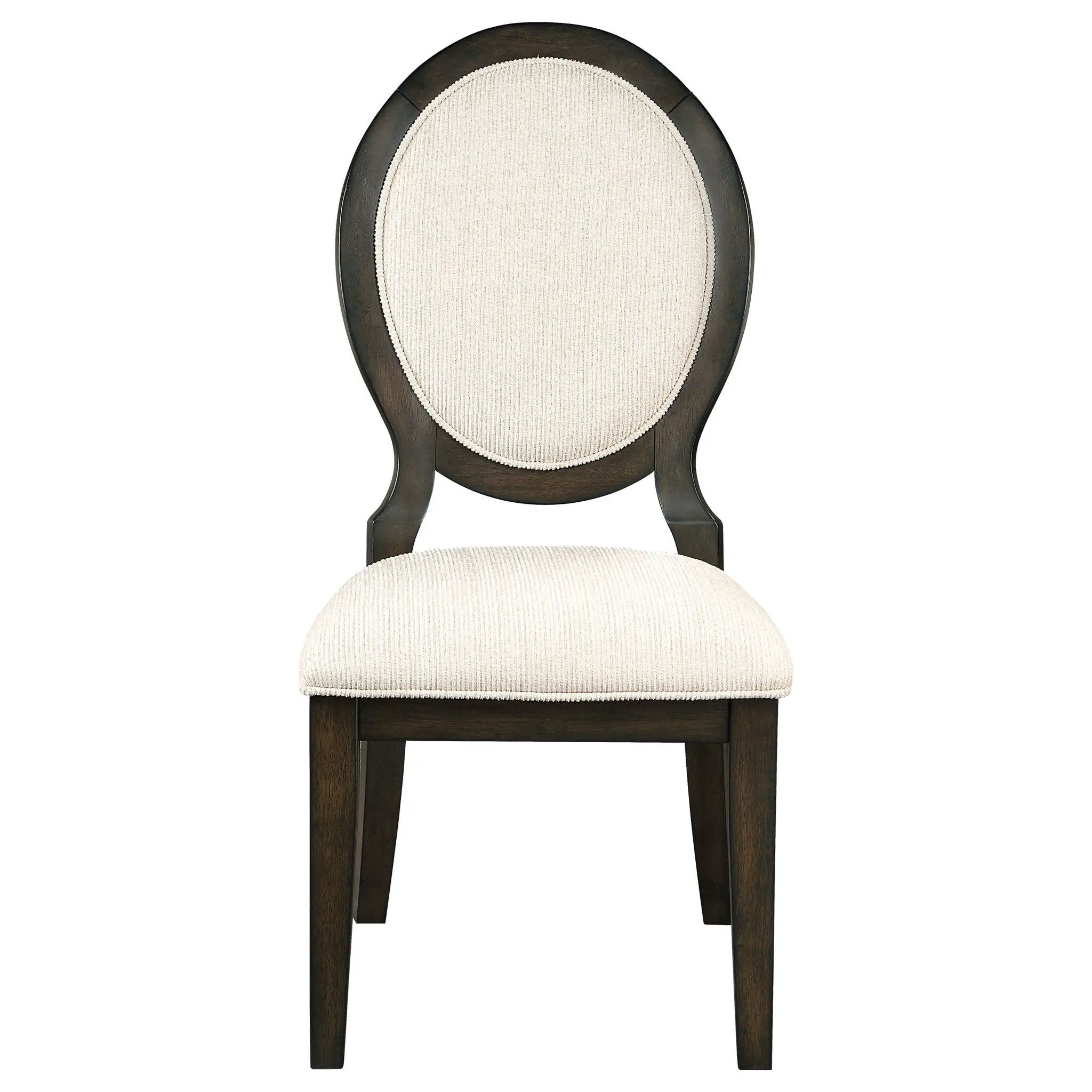 Twyla Oval Back Dining Side Chair Dark Cocoa (Set of 2) by Unique Piece Furniture