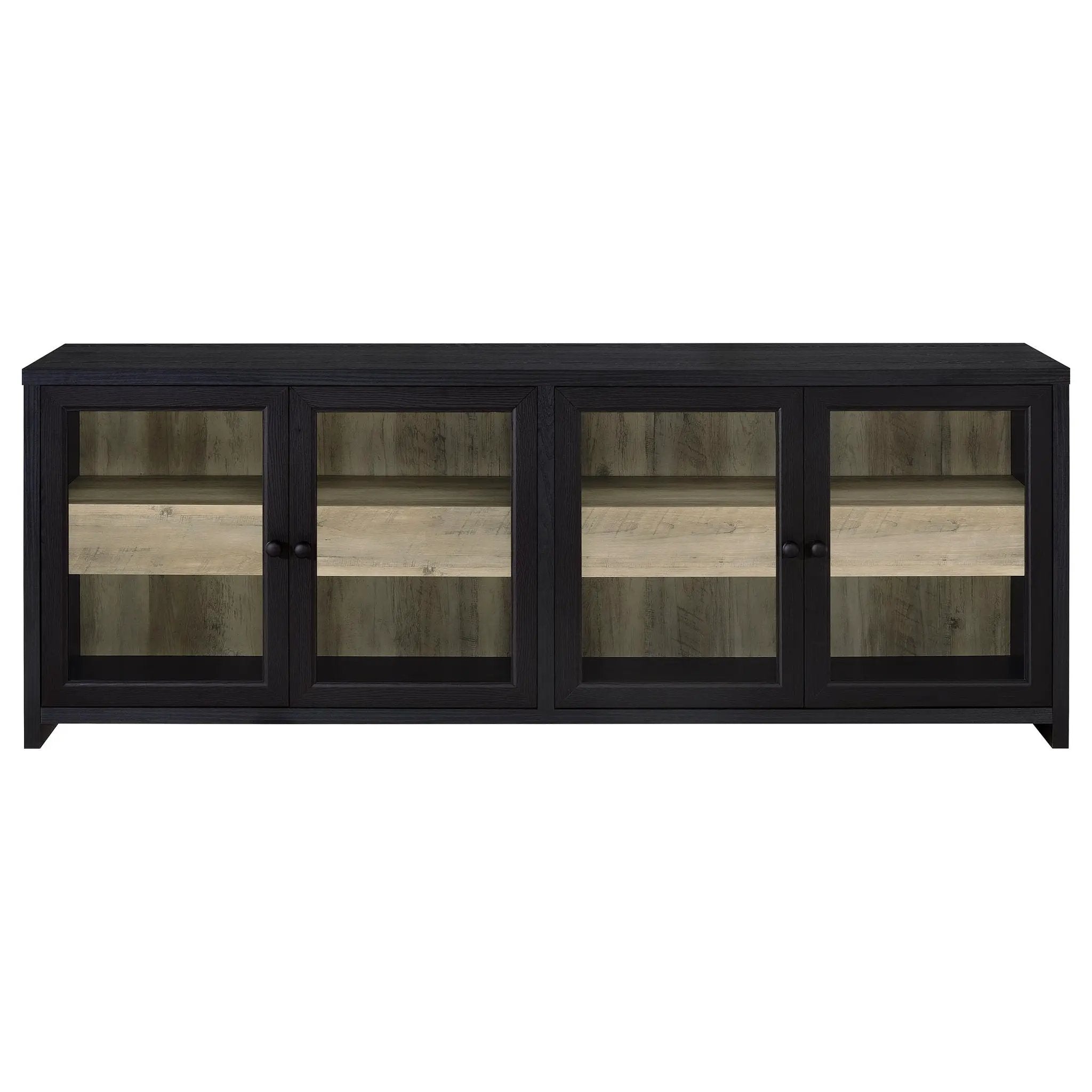 Denison 3-piece Entertainment Center 79-inch TV Stand Black by Unique Piece Furniture