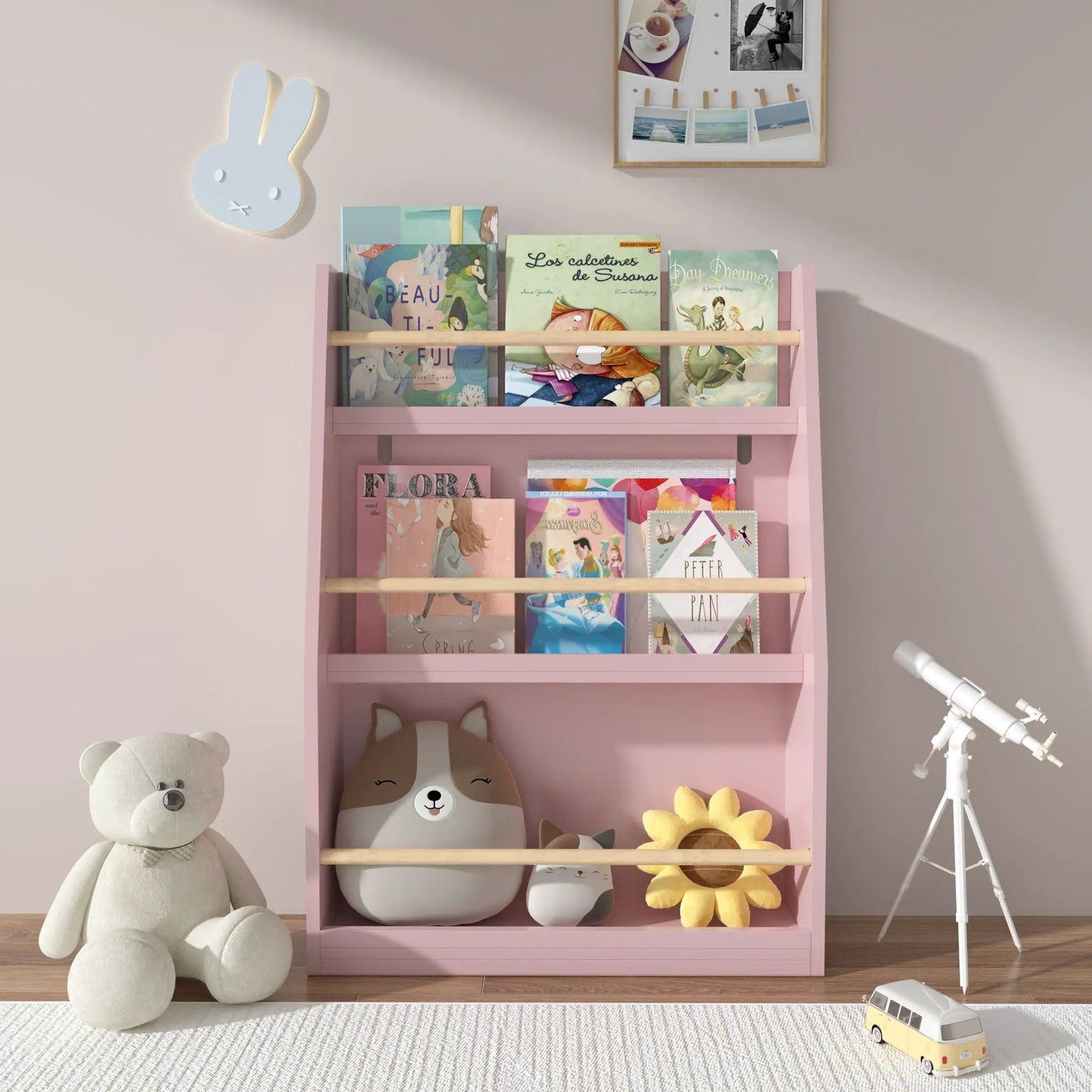 3 Tier Book Shelf, Compact Storage For Bedrooms by HouseOfZazla
