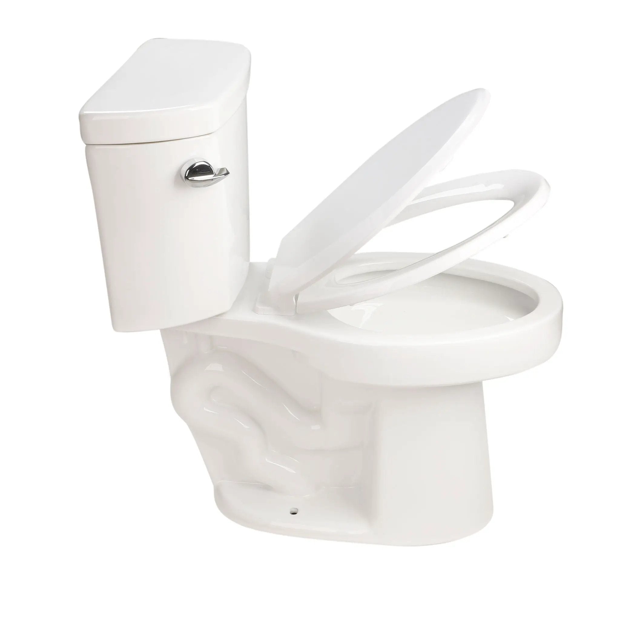 Gloss 2 Piece Toilet With 1.28 Gpf Tornado Flush, Rimless Bowl, Soft Closing Seat - Gloss White by HouseOfZazla