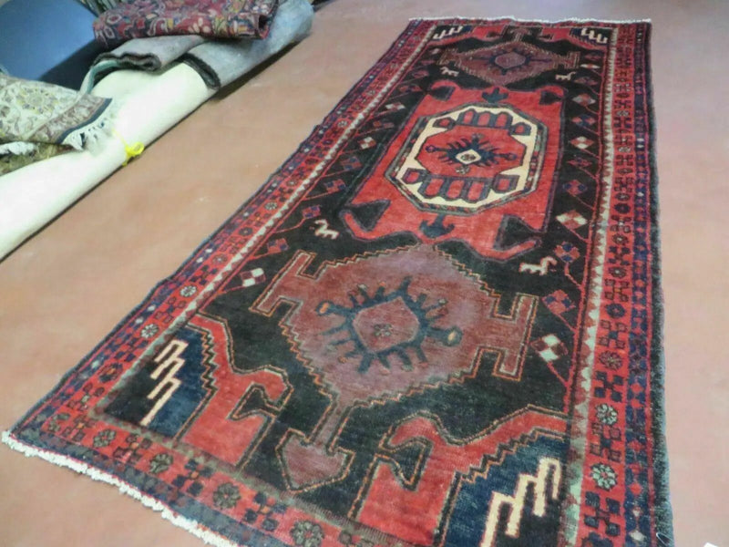 4' X 8' Antique Handmade India Geometric Oriental Tribal Wool Rug Red # 603 by Jewel Rugs