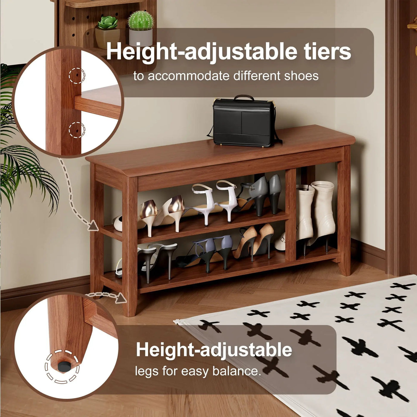 Multi Functional Double Layer Shoe Stool by HouseOfZazla
