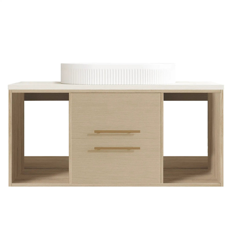 Modern 39.3 Wall-Mounted Bathroom Vanity with Ceramic Sink by HouseOfZazla
