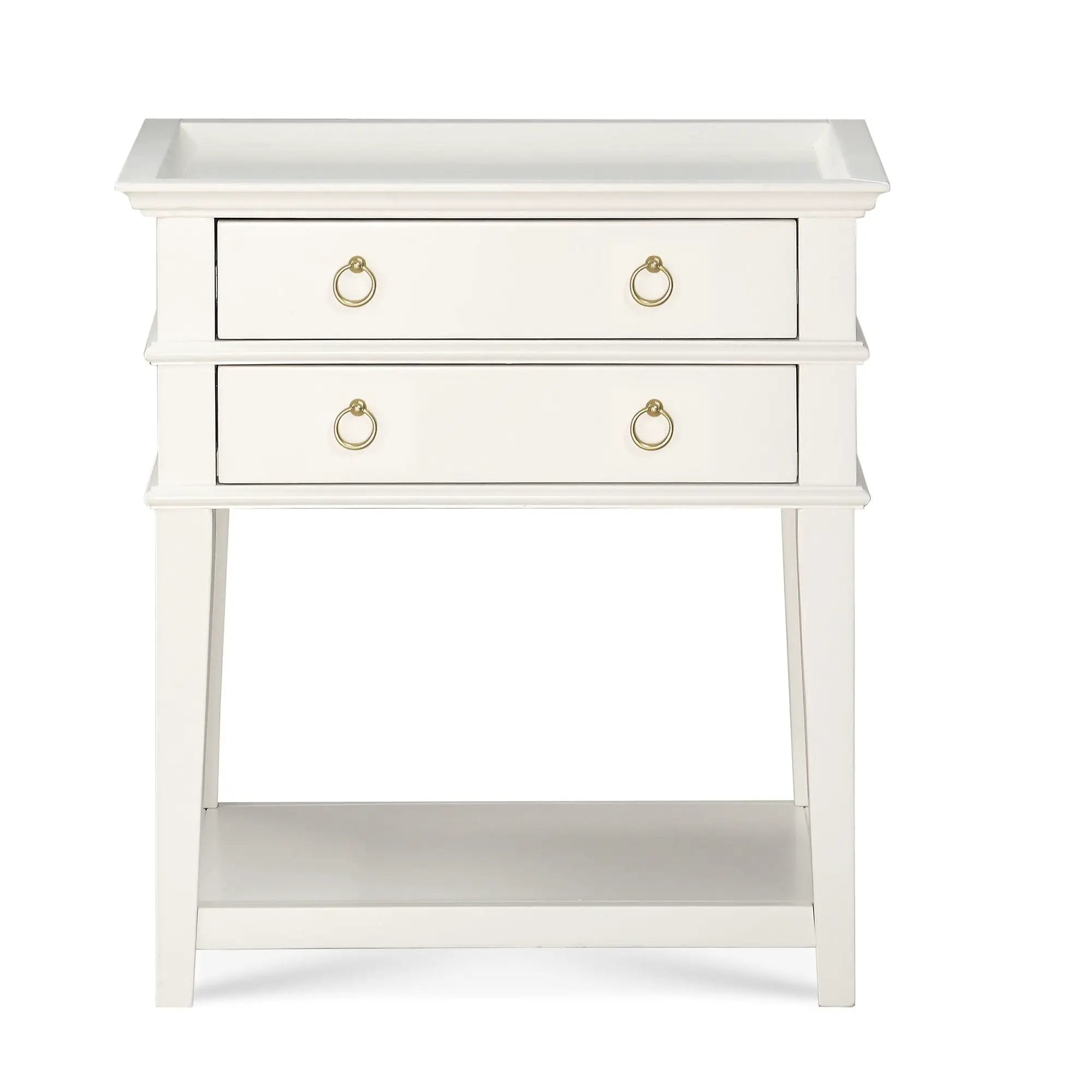 Carmona - 2 Drawer Tray Top Nightstand Pulls by HouseOfZazla