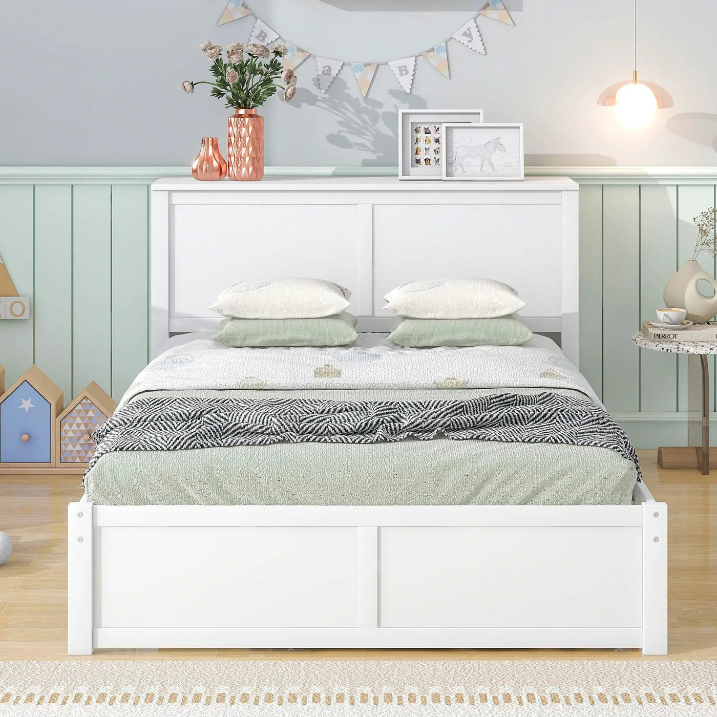 Storage Platform Bed With Pull Out Shelves And Trundle by HouseOfZazla