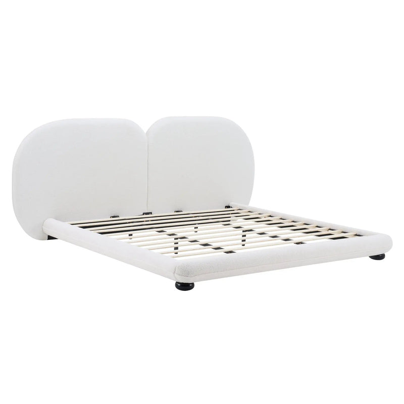 Extra Thick Upholstered Platform Bed Frame by HouseOfZazla