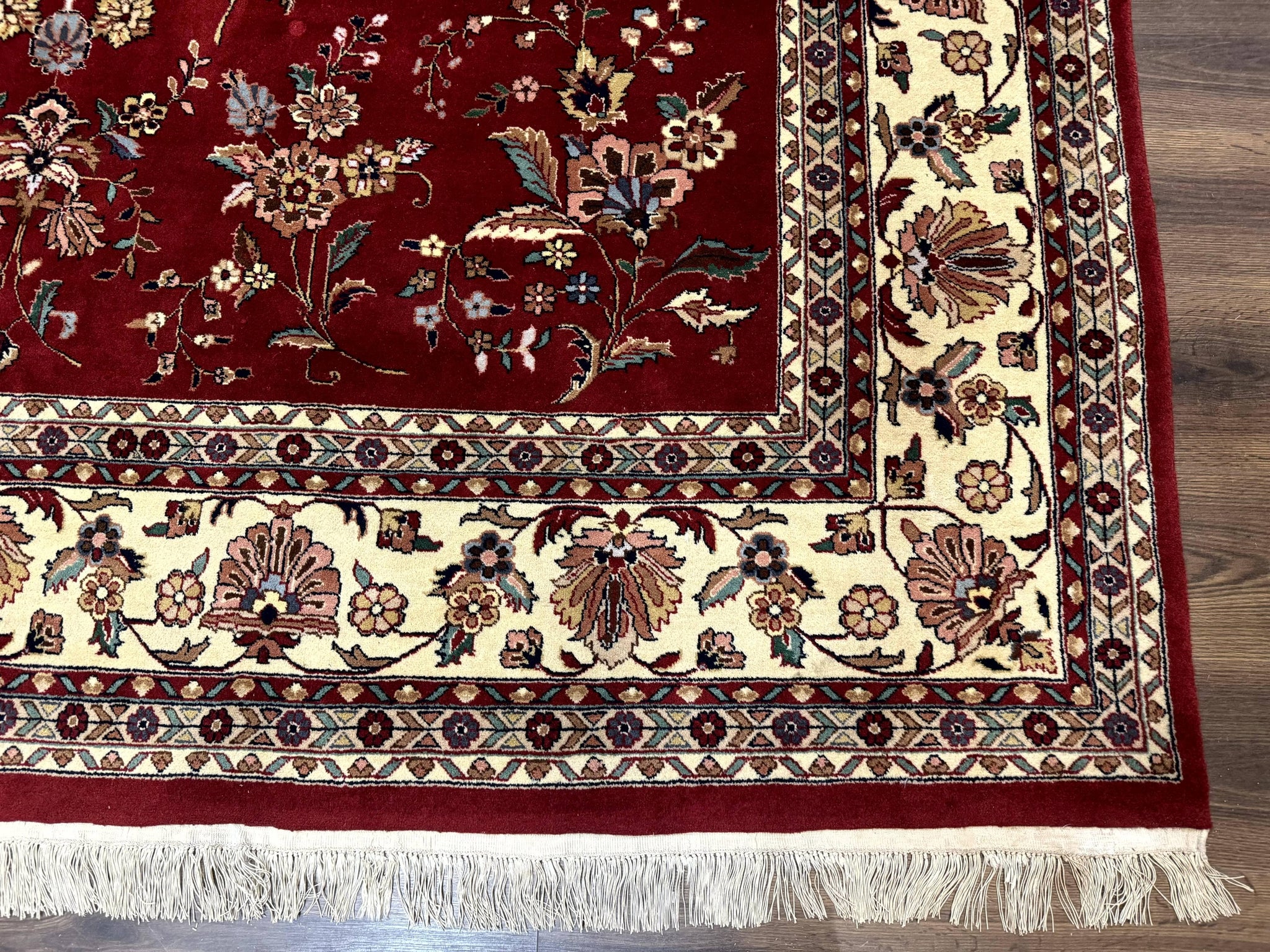 Indo Persian Rug 8x10, Red and Cream, Floral, Pande Cameron by Jewel Rugs
