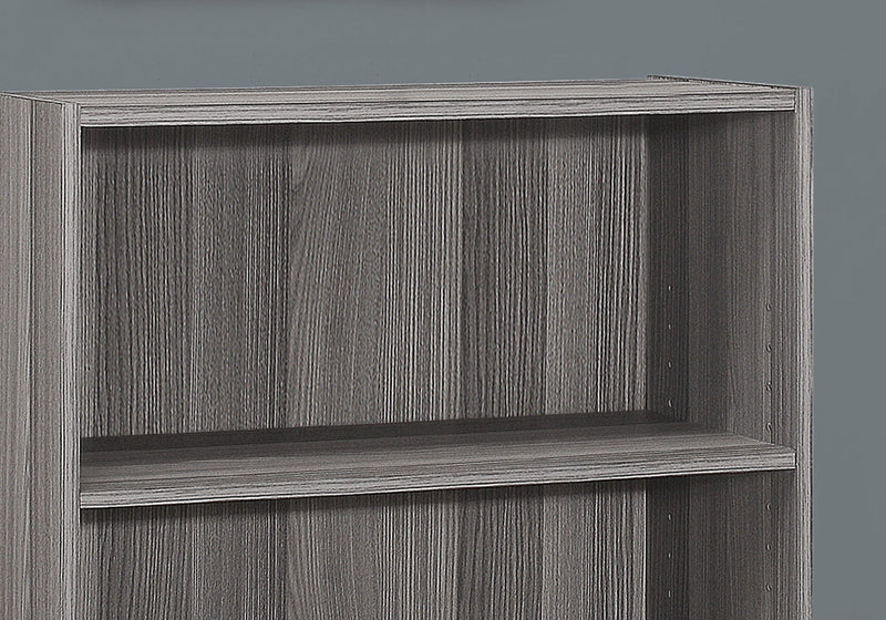 4-Tier Wood Bookshelf with Adjustable Shelves - Dark Gray, photo 3 of 4