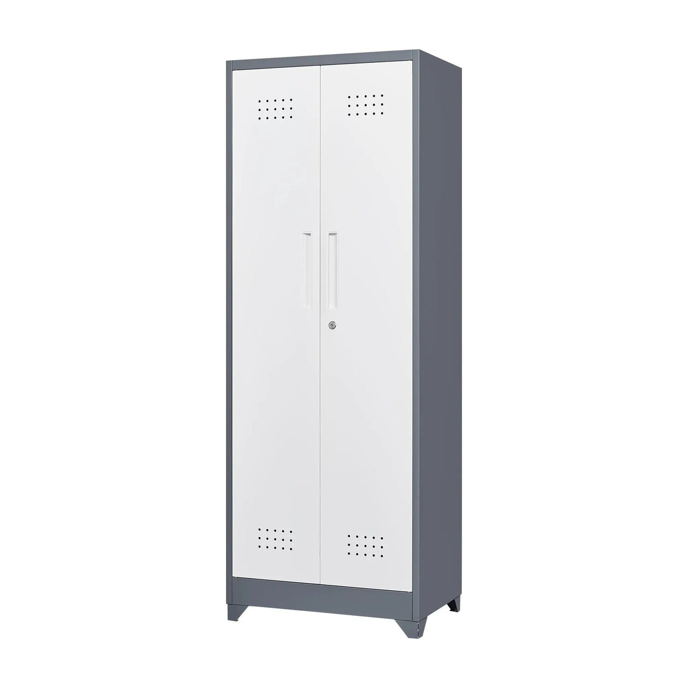 Lockers With Locking Doors, Adjustable Shelves, High Broom Tool Storage Cabinet by HouseOfZazla