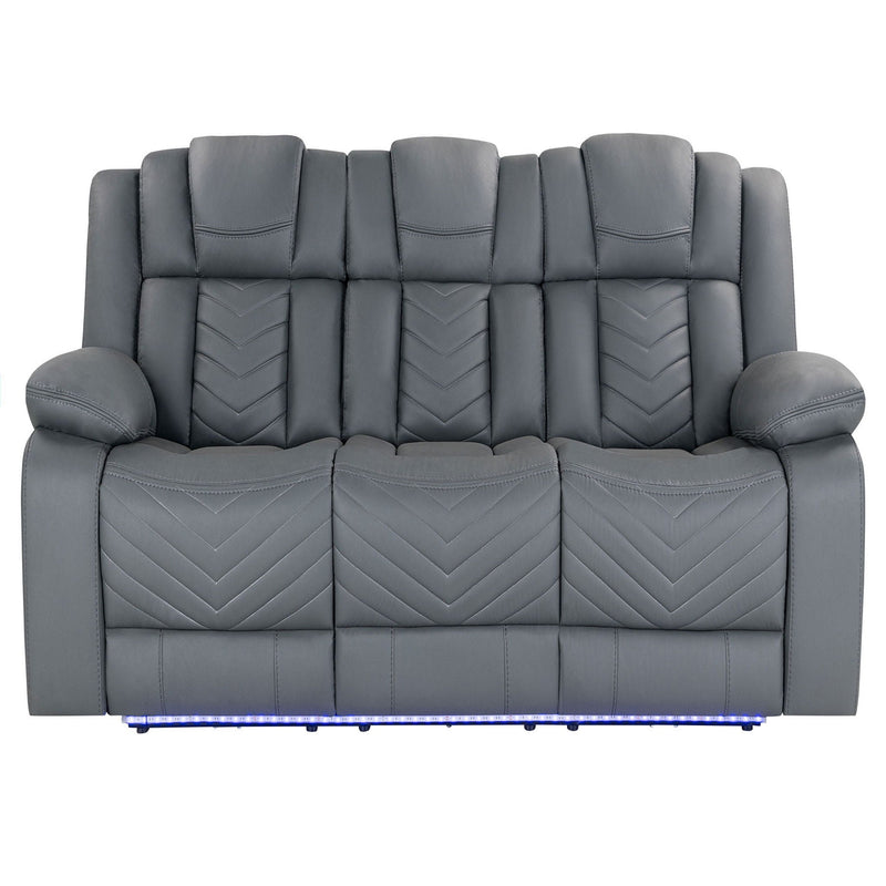 Raize - Power Living Room Set With Storage Console And Cup Holders by HouseOfZazla