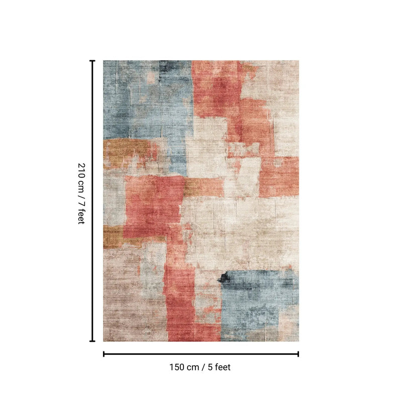 Toucan - 5' X 7' Washable Non - Slip Area Rug - Ivory Multi by HouseOfZazla