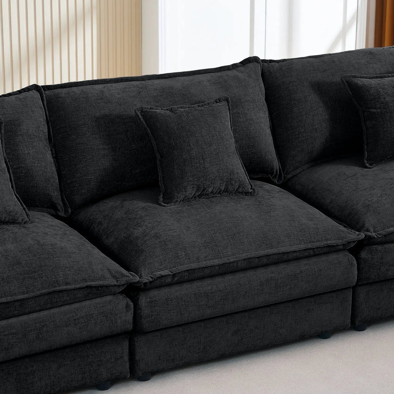 Modular Sectional Sofa - 102 Inch L Shaped Couch Set by HouseOfZazla