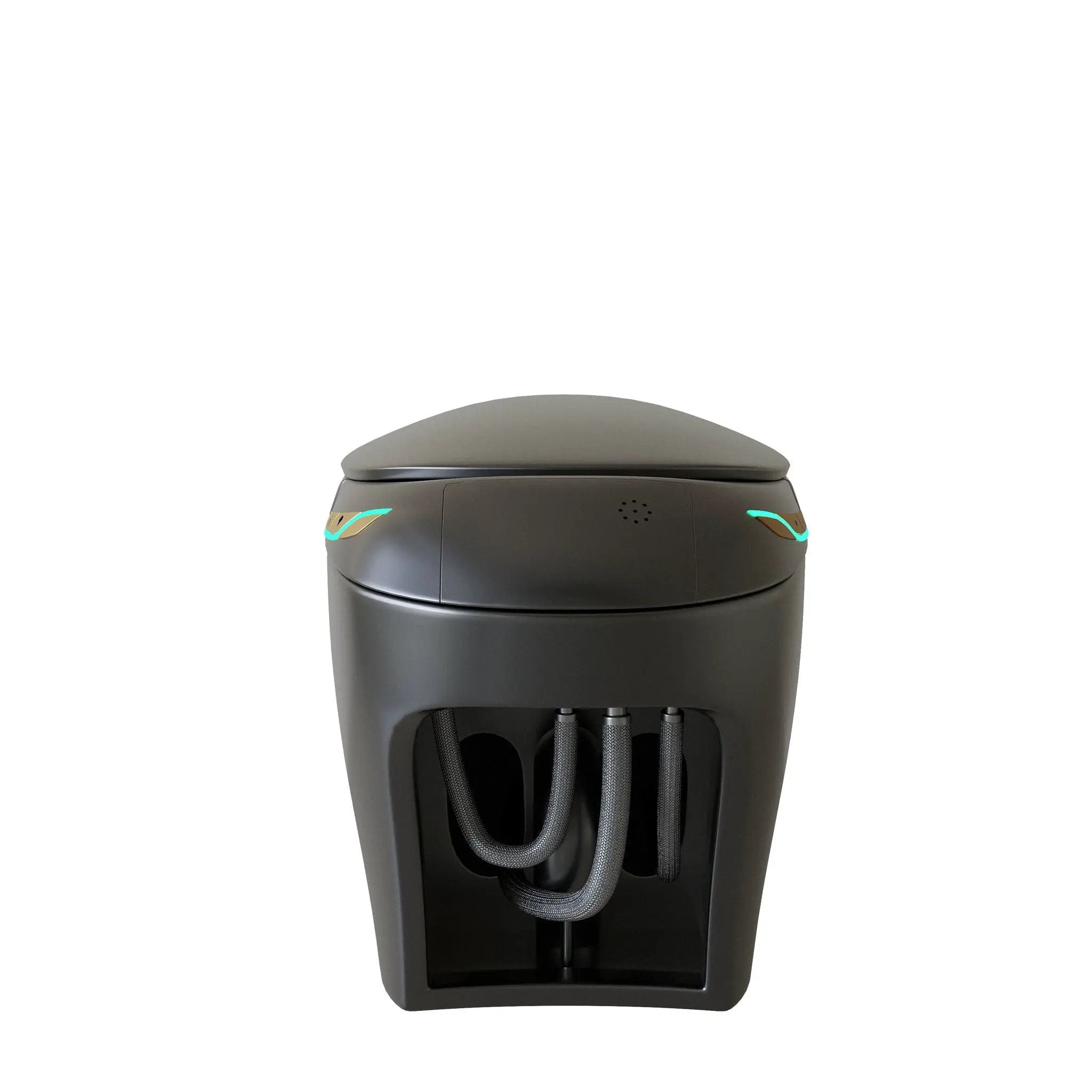 Unique Smart Toile With Built In Bidet, Auto Open / Close Seat, Foot Sensor, LED Display, Night Light, Warm Water & Dryer Ceramic by HouseOfZazla