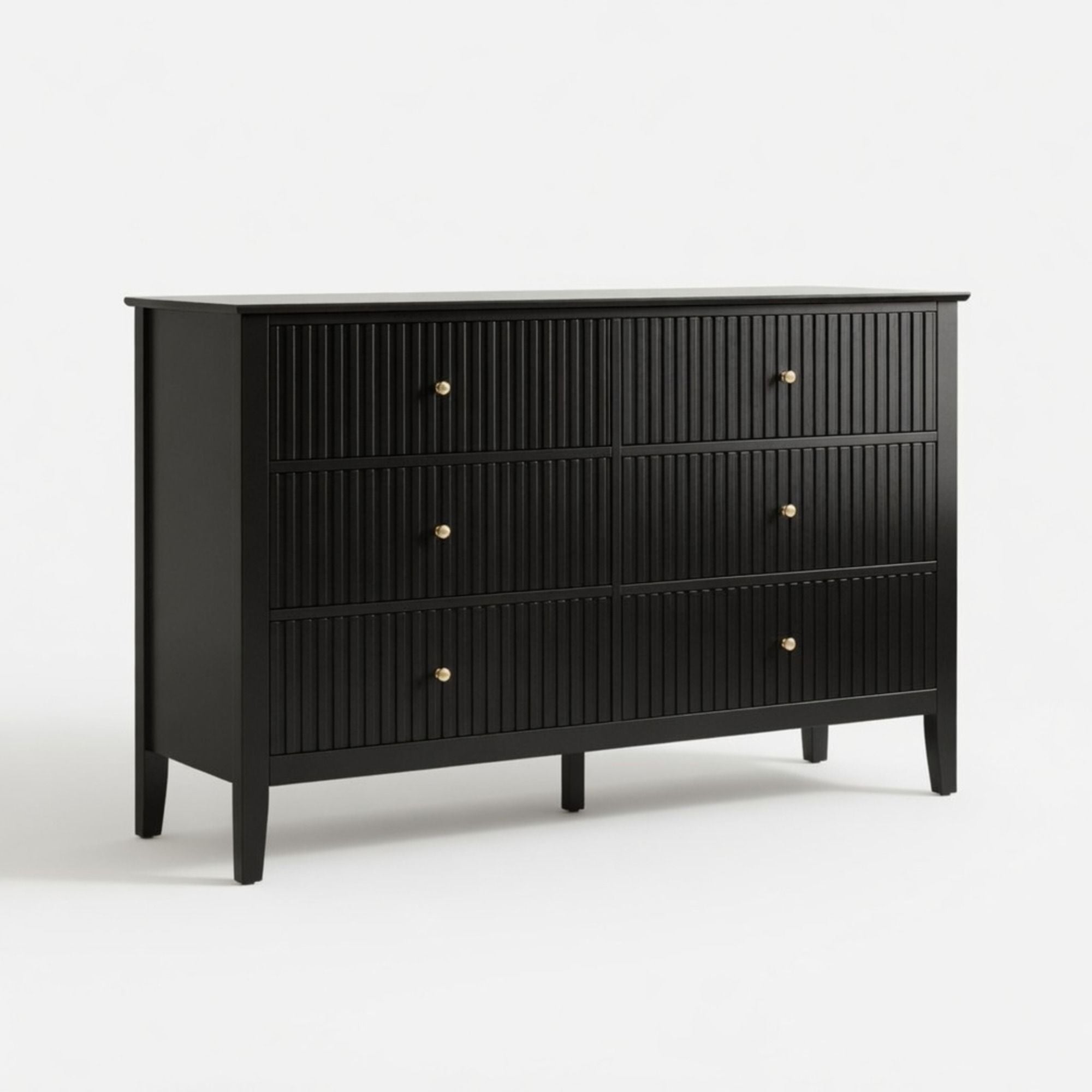 Modern 6 Drawer Fluted Dresser by HouseOfZazla