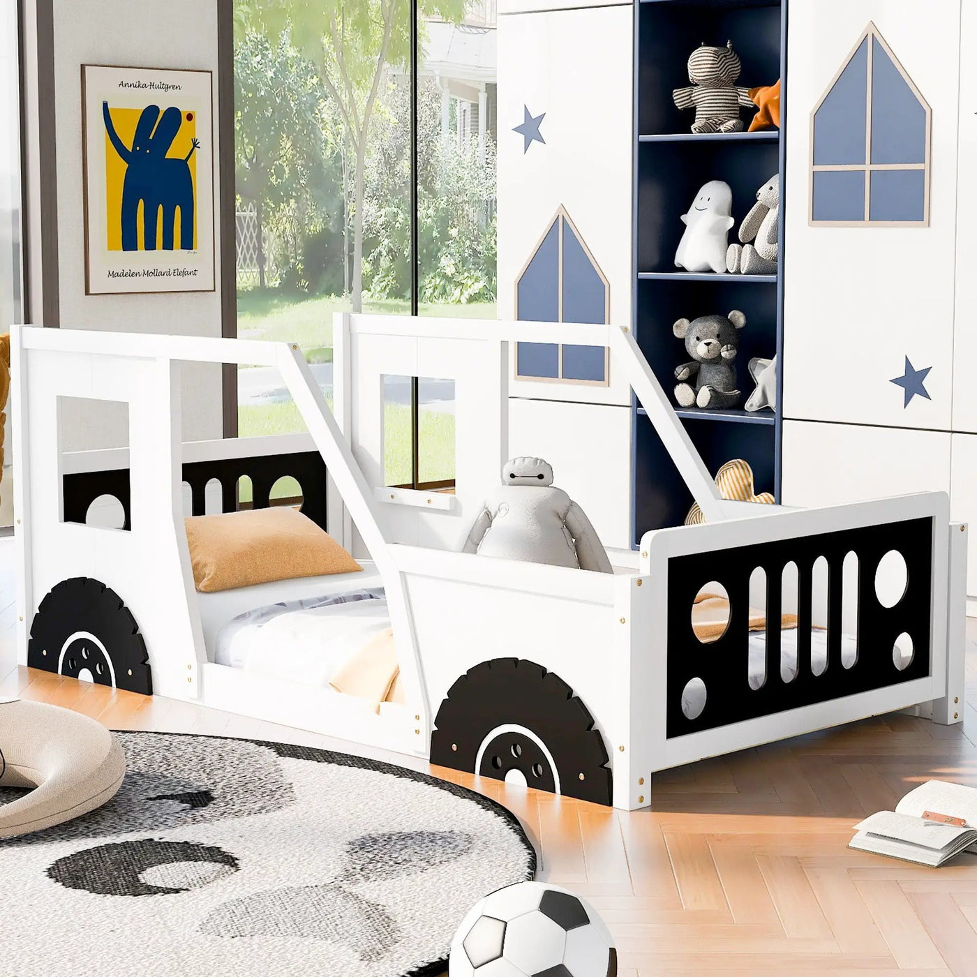 Classic Car Shaped Platform Bed With Wheels by HouseOfZazla