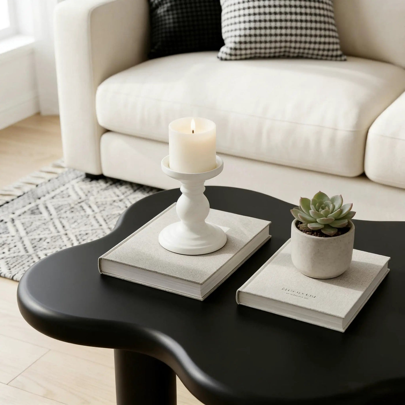 Cloud Shaped Coffee Table With 4 Round Legs by HouseOfZazla