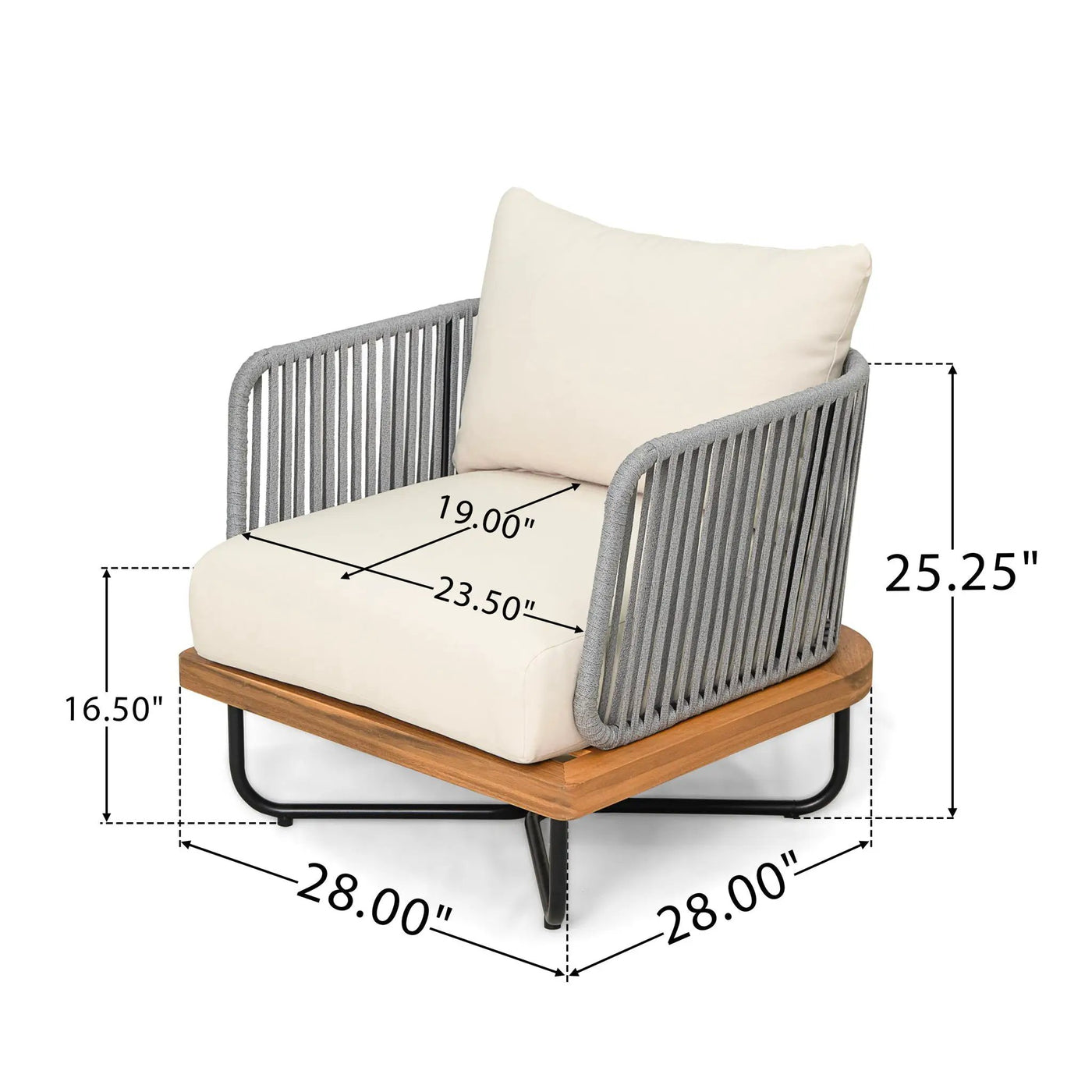 Lucca Outdoor Acacia Wood Chair by HouseOfZazla