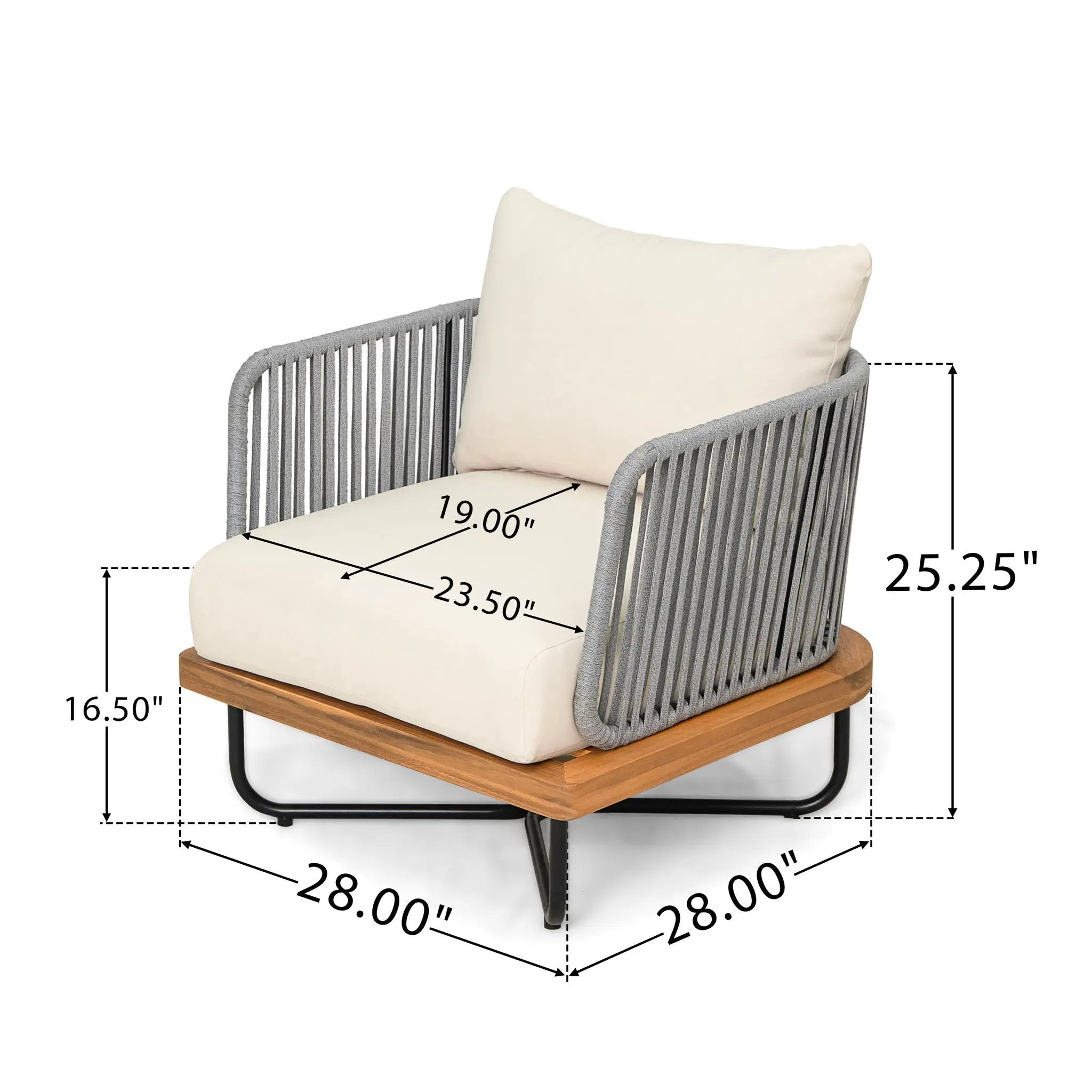 Lucca Outdoor Acacia Wood Chair by HouseOfZazla