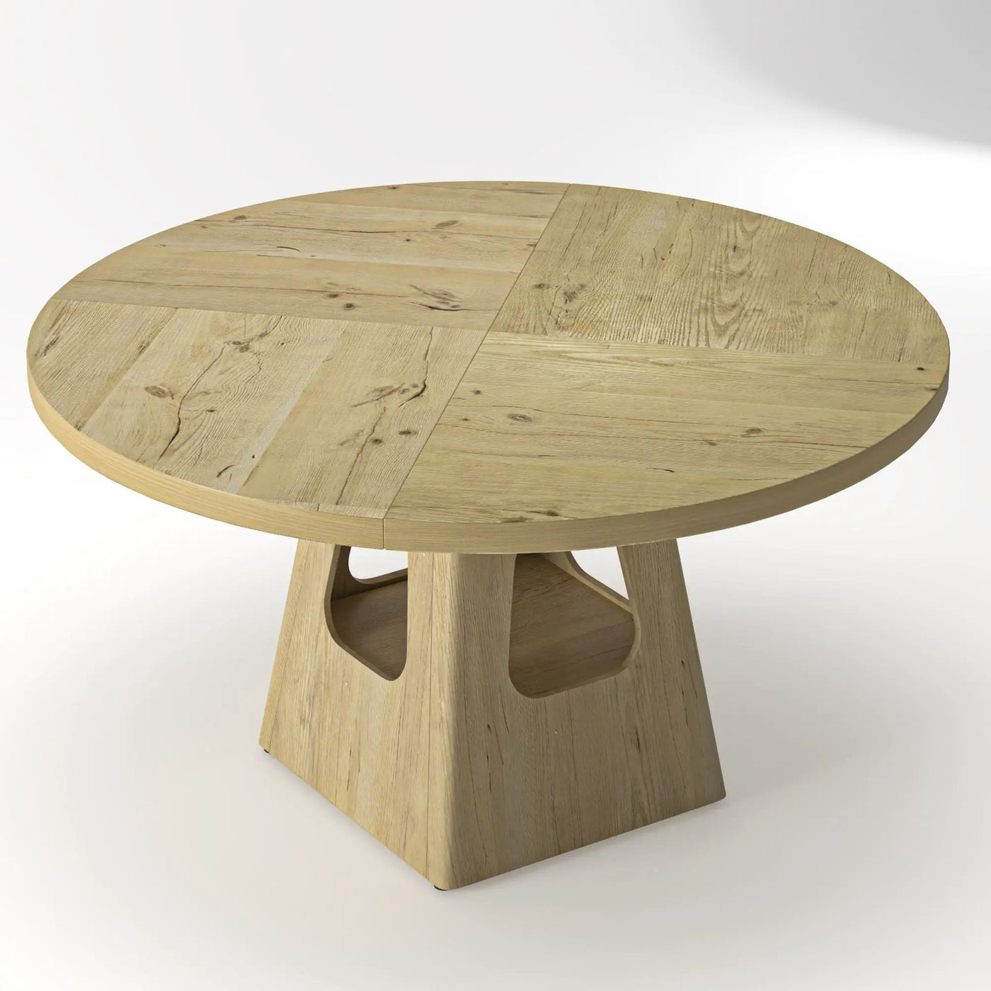 Farmhouse Round Dining Table With Storage Base by Unique Piece Furniture