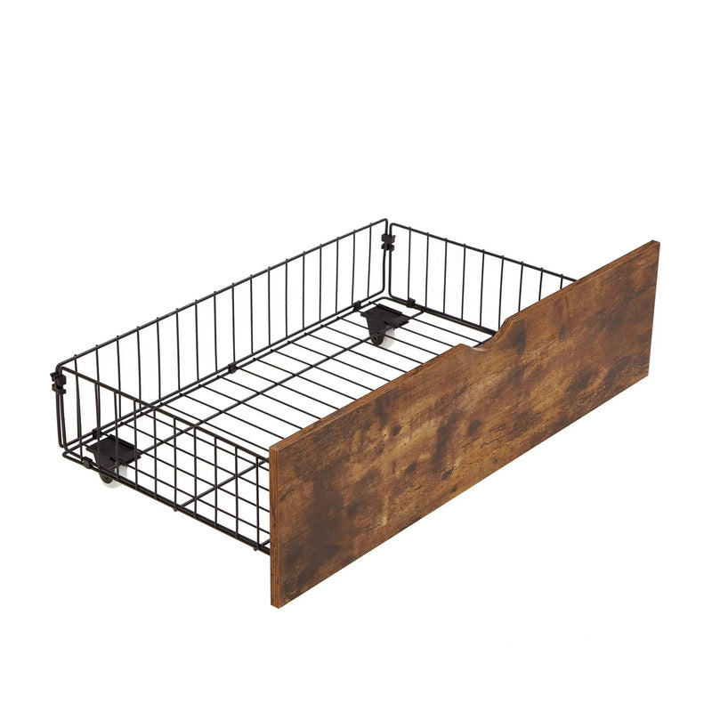 Modern Style Full Bed Drawers With Wheels Storage Solution - Brown / Black by HouseOfZazla