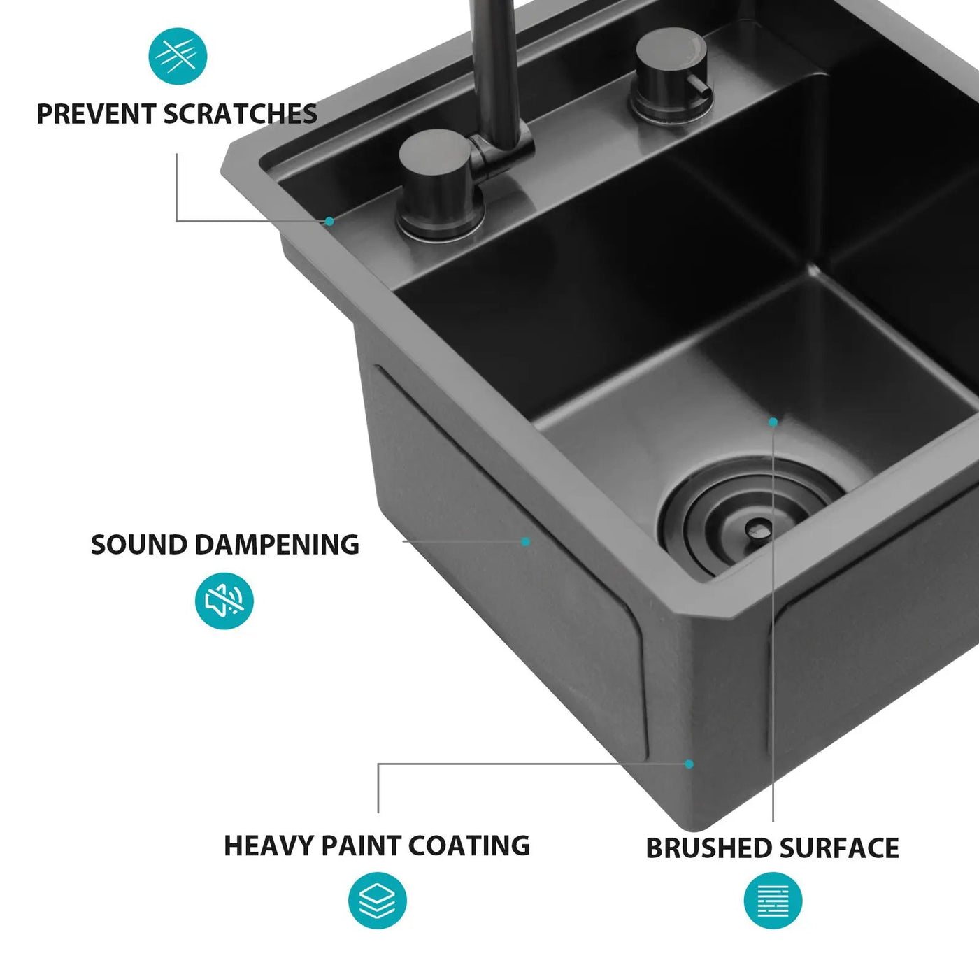 Modern Undermount Bar Sink With Folding Faucet by HouseOfZazla