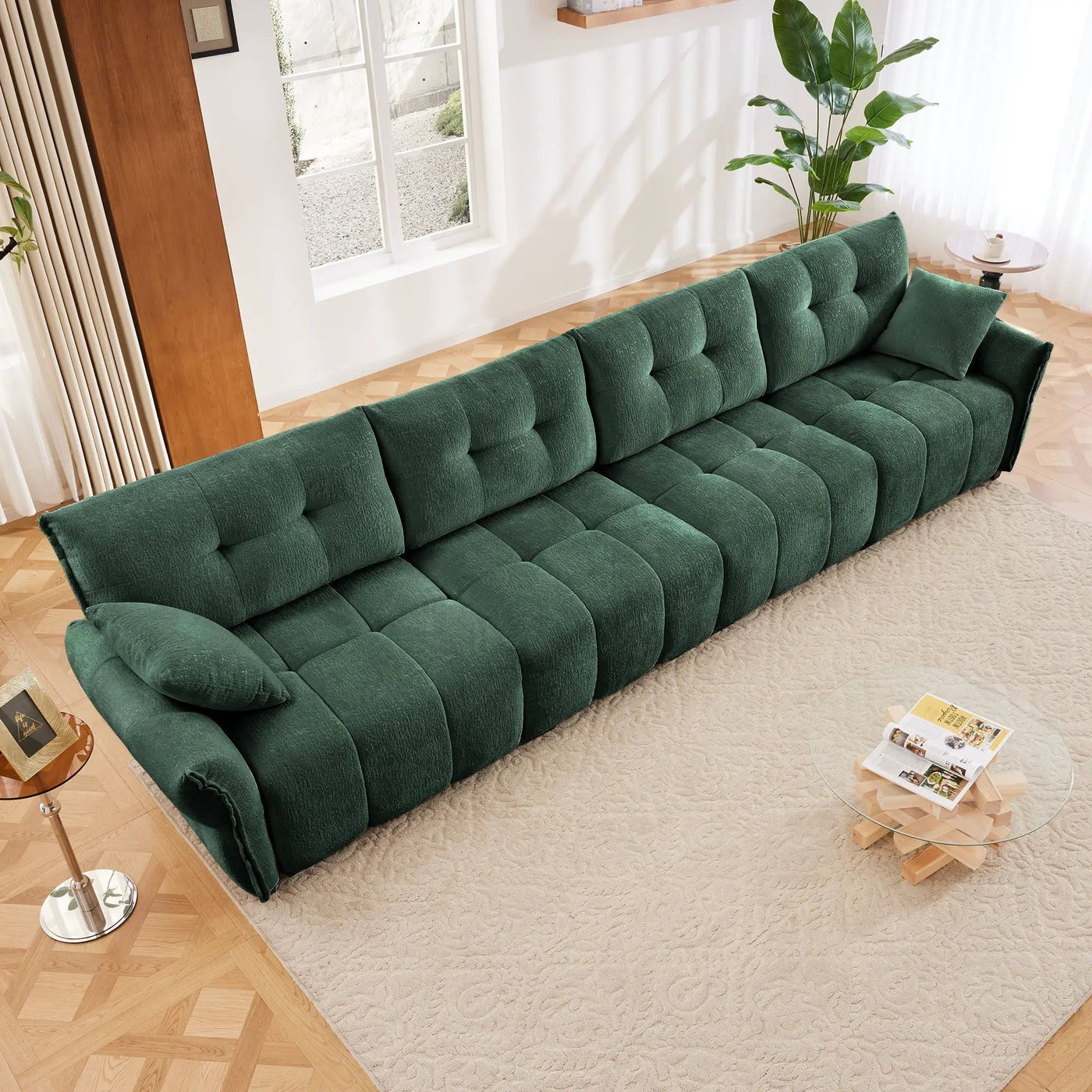 Modern Sofa & Pillows, Textured Cover, High Rebound Cushions by Unique Piece Furniture