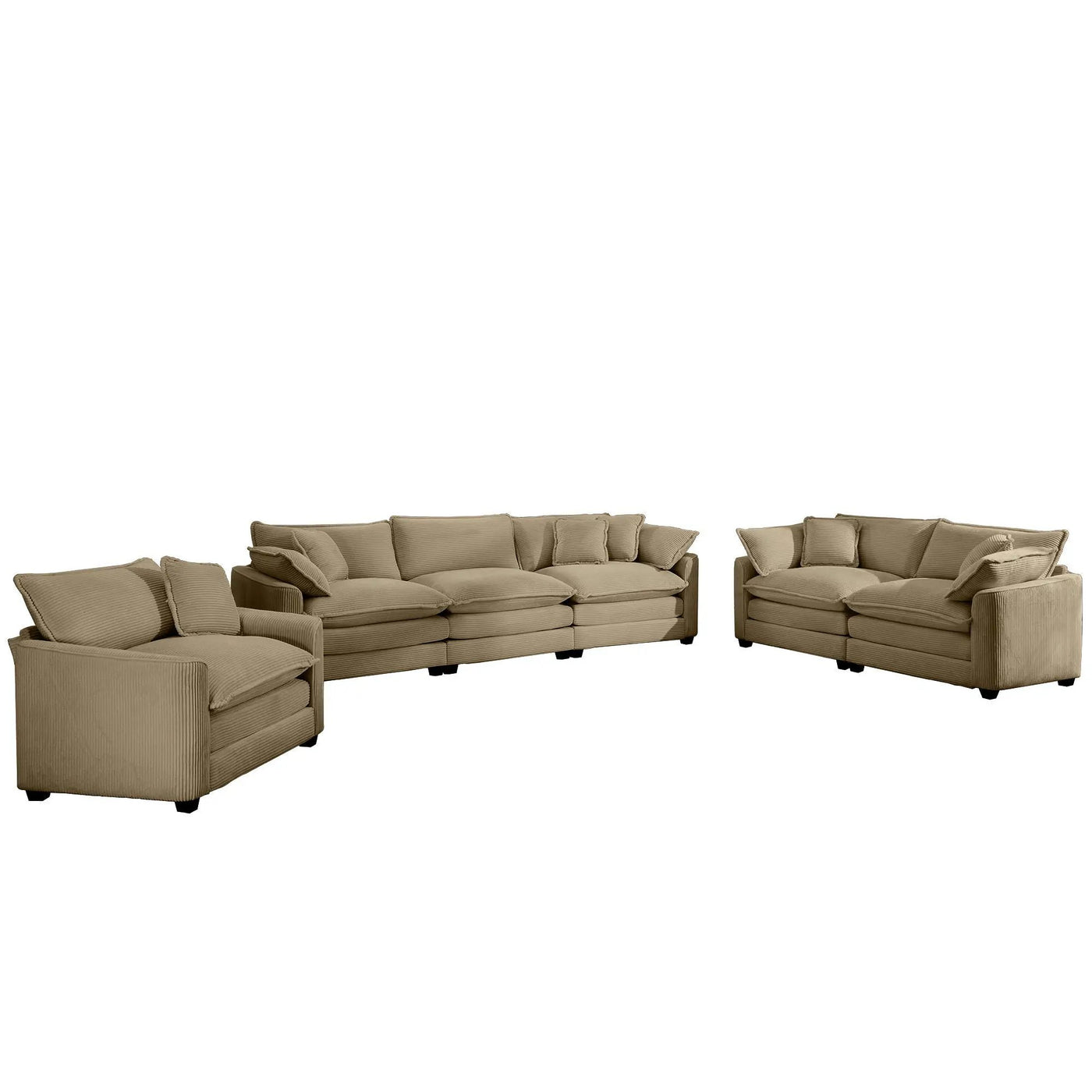 Elegant Oversized Sectional Sofa Set With Deep Seats And Flexible Layout by HouseOfZazla