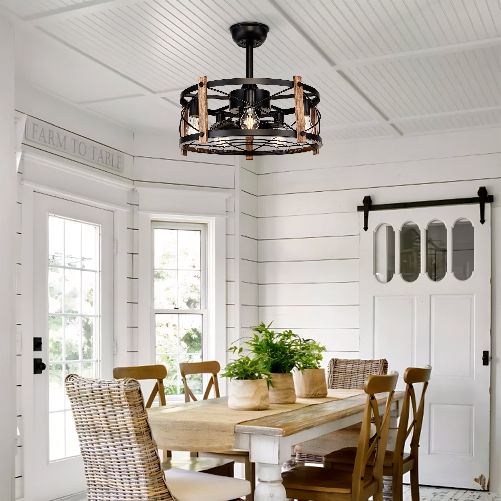 20'' Cage Ceiling Fan With Remote Control by HouseOfZazla