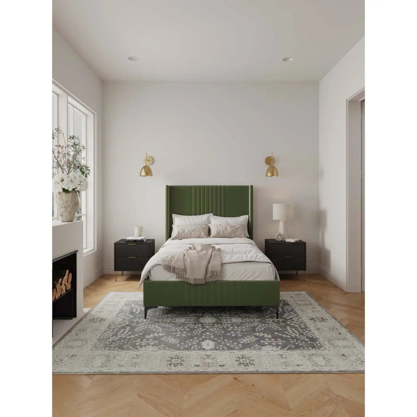 Promenade - Bed With Upholstered Headboard And Slats by HouseOfZazla