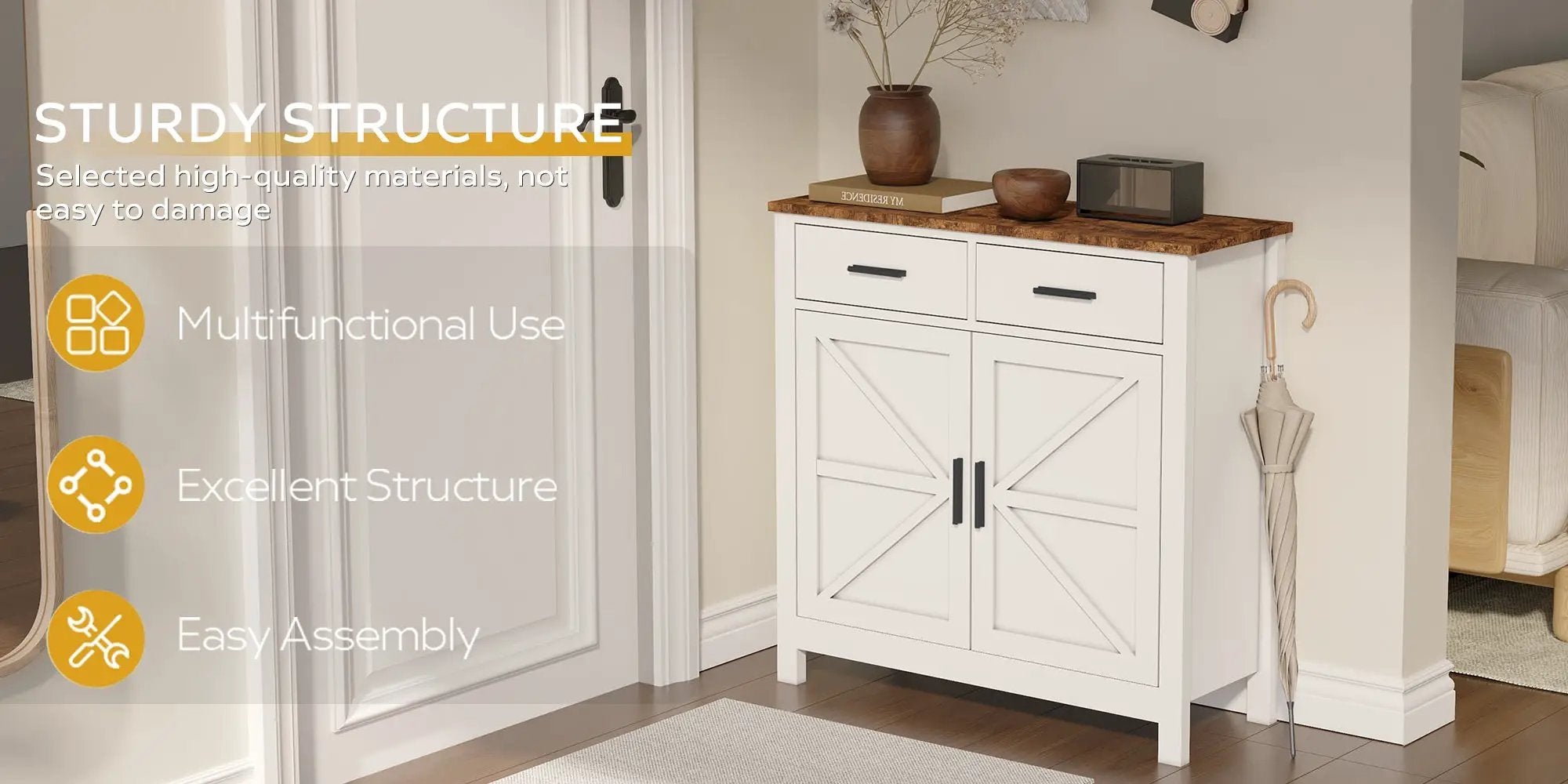 Modern Farmhouse Kitchen Storage Cabinet by HouseOfZazla