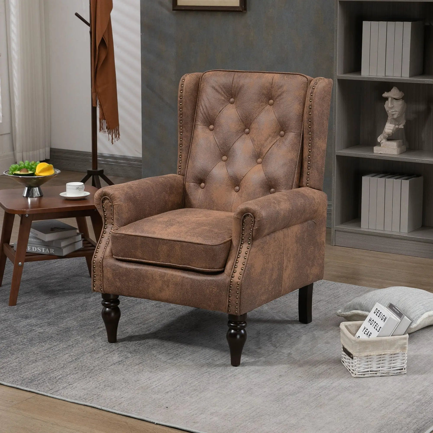 Modern Accent Armchair With Sturdy Wood Legs by HouseOfZazla
