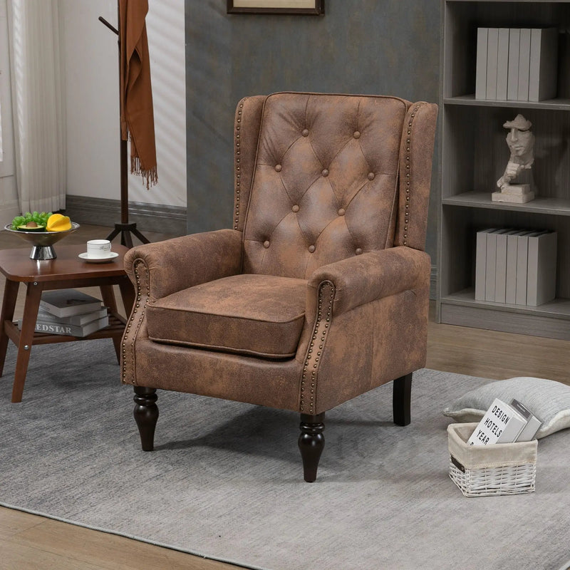 Modern Accent Armchair With Sturdy Wood Legs by HouseOfZazla