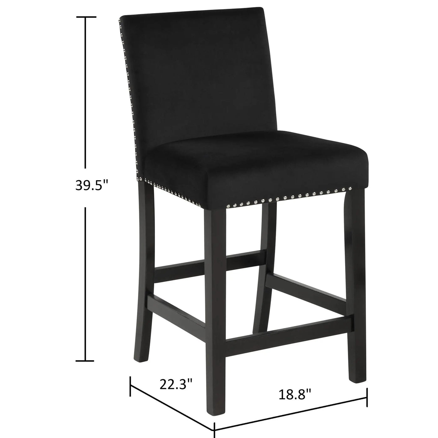 Modern 5 Piece Counter Height Dining Set With Tufted Nail Head Chairs by HouseOfZazla