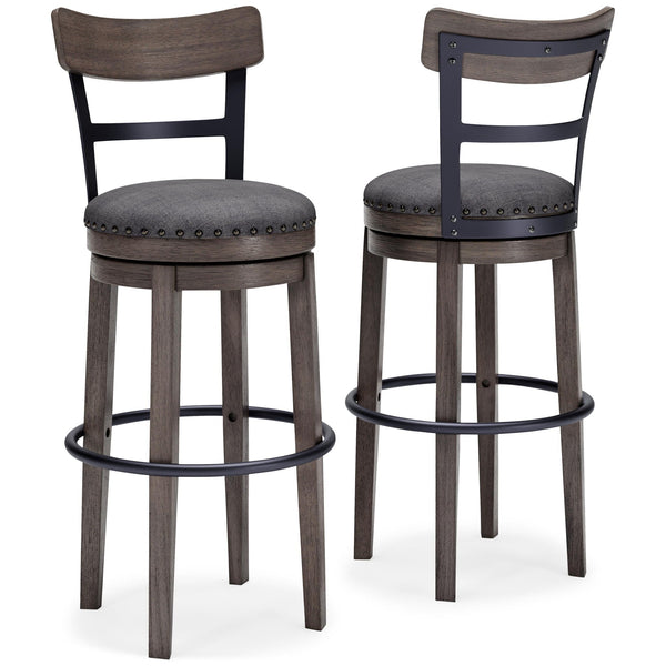 Caitbrook - Tall UPH Swivel Barstool - Gray, photo 2 of 7