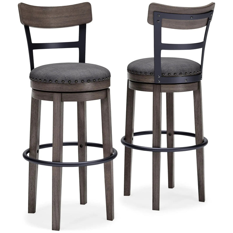 Caitbrook - Tall UPH Swivel Barstool - Gray by Unique Piece Furniture