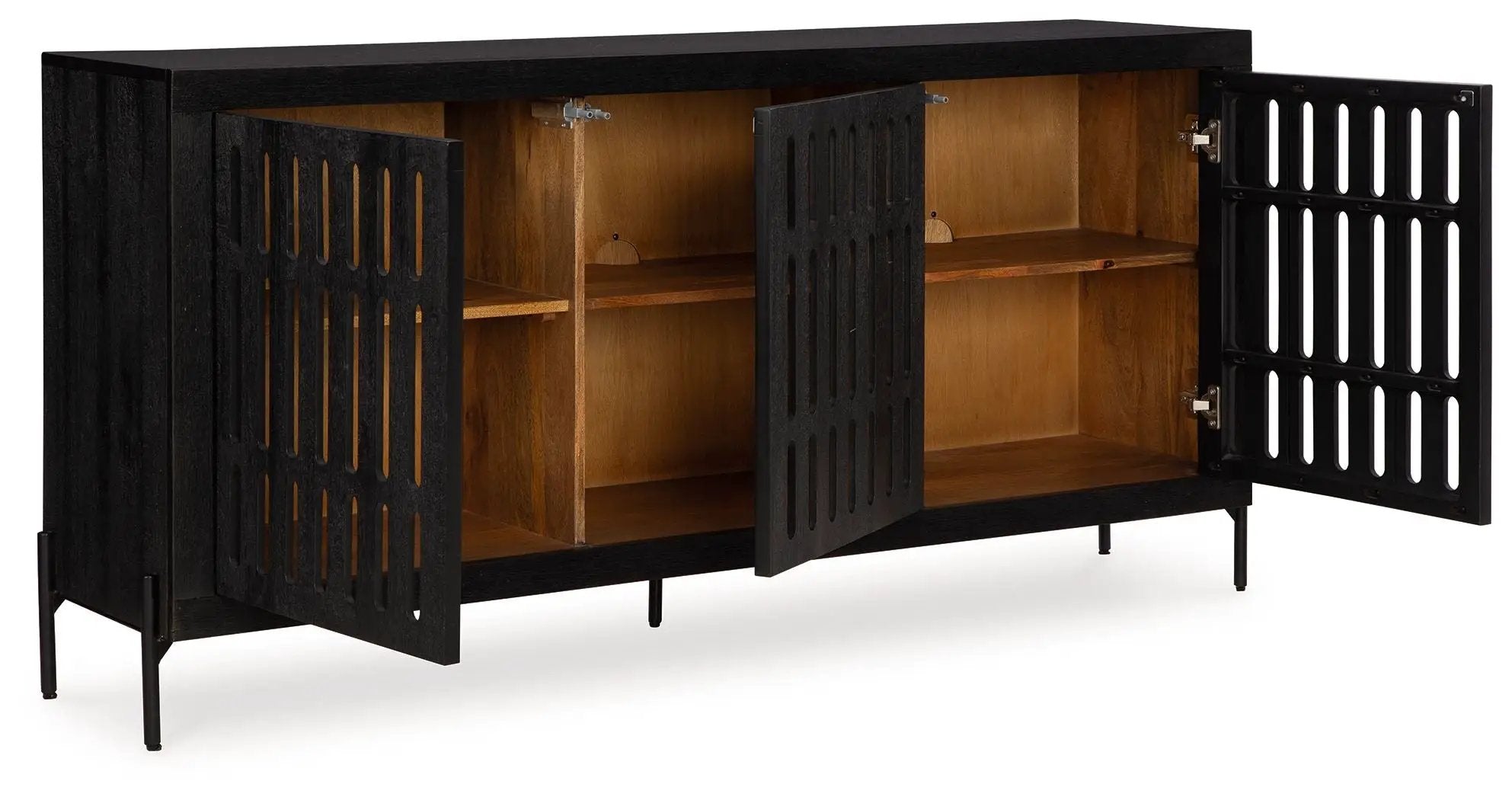 Vallisburg - Accent Cabinet - Black / Natural by Unique Piece Furniture