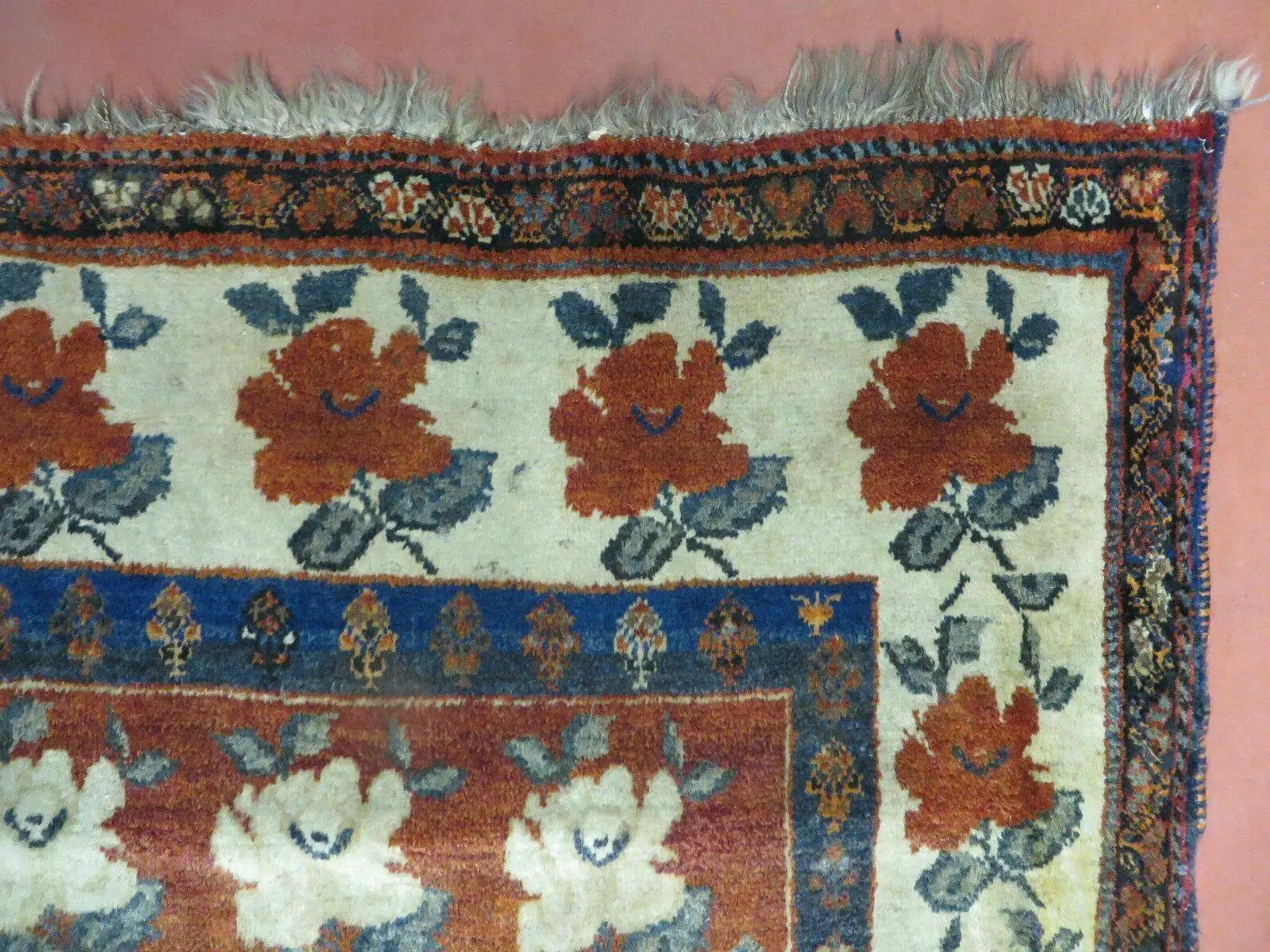 4' X 5' Semi Antique Handmade Fine Turkish Flowers Bouquet Wool Rug Nice by Jewel Rugs