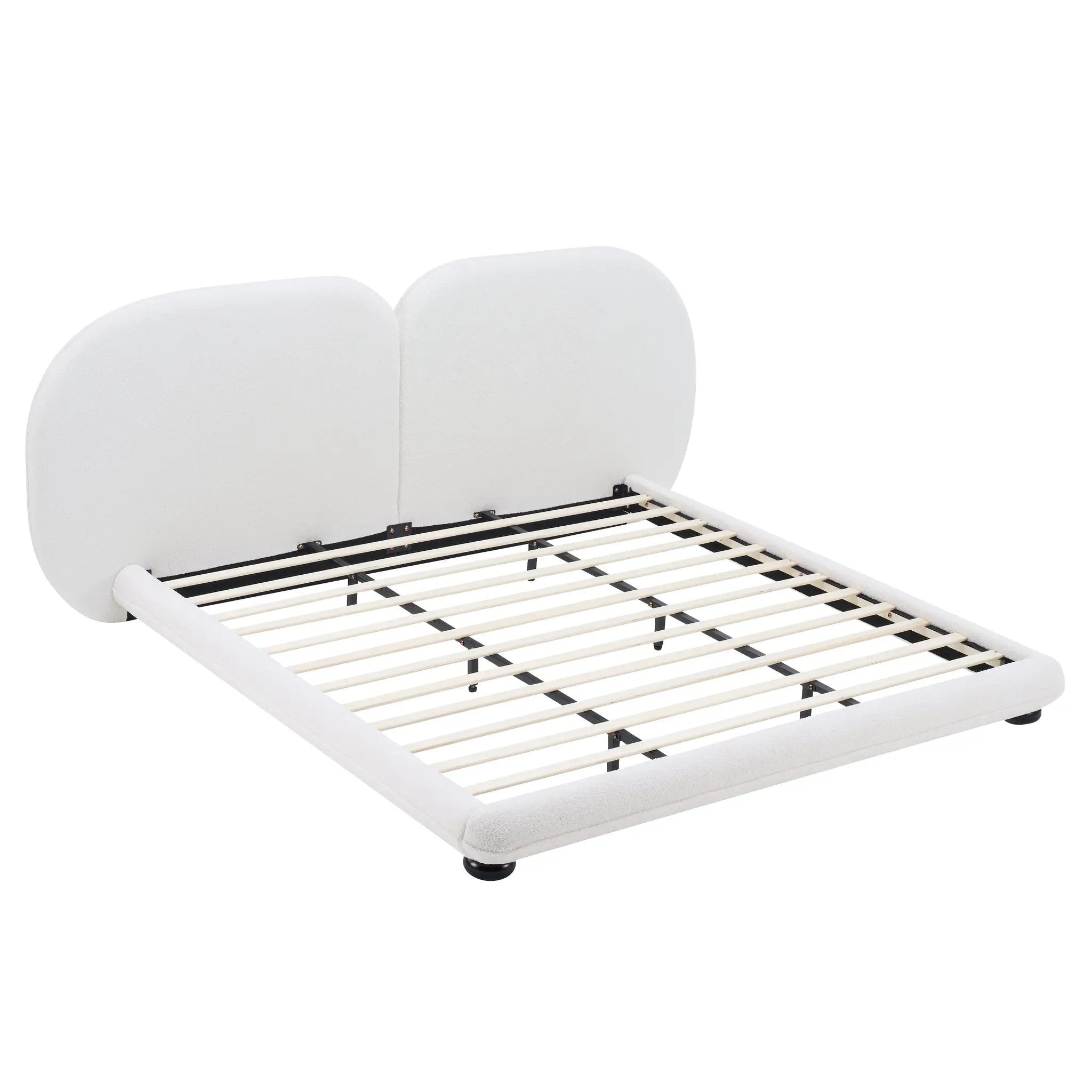 Extra Thick Upholstered Platform Bed Frame by HouseOfZazla