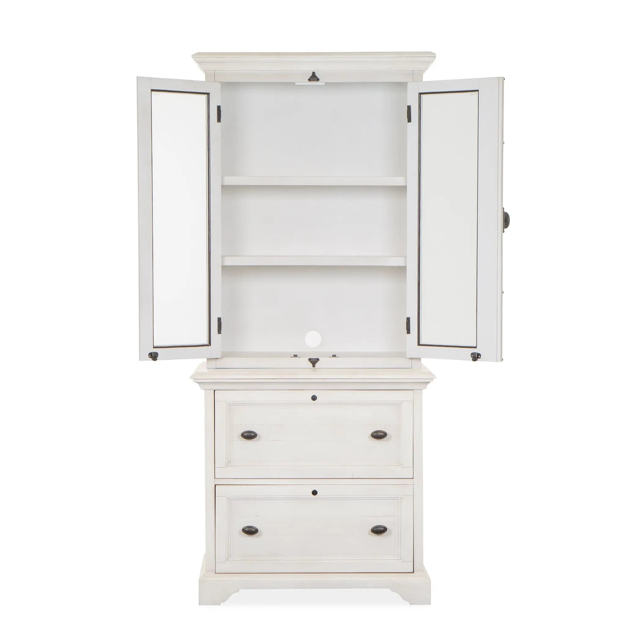 Bronwyn - Lateral File With Hutch - Alabaster by Unique Piece Furniture
