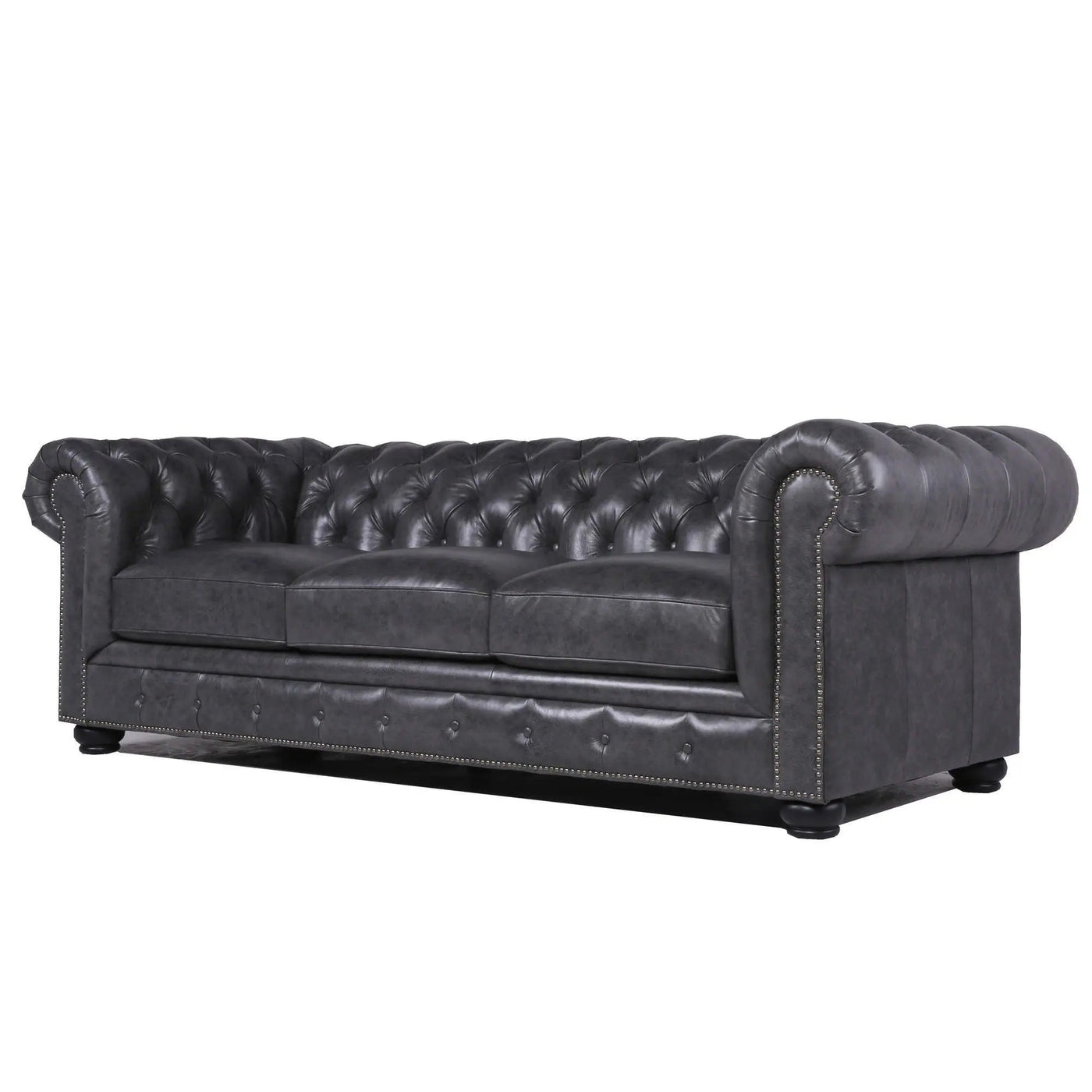 Traditional Tufted Chesterfield Nailhead Sofa by HouseOfZazla